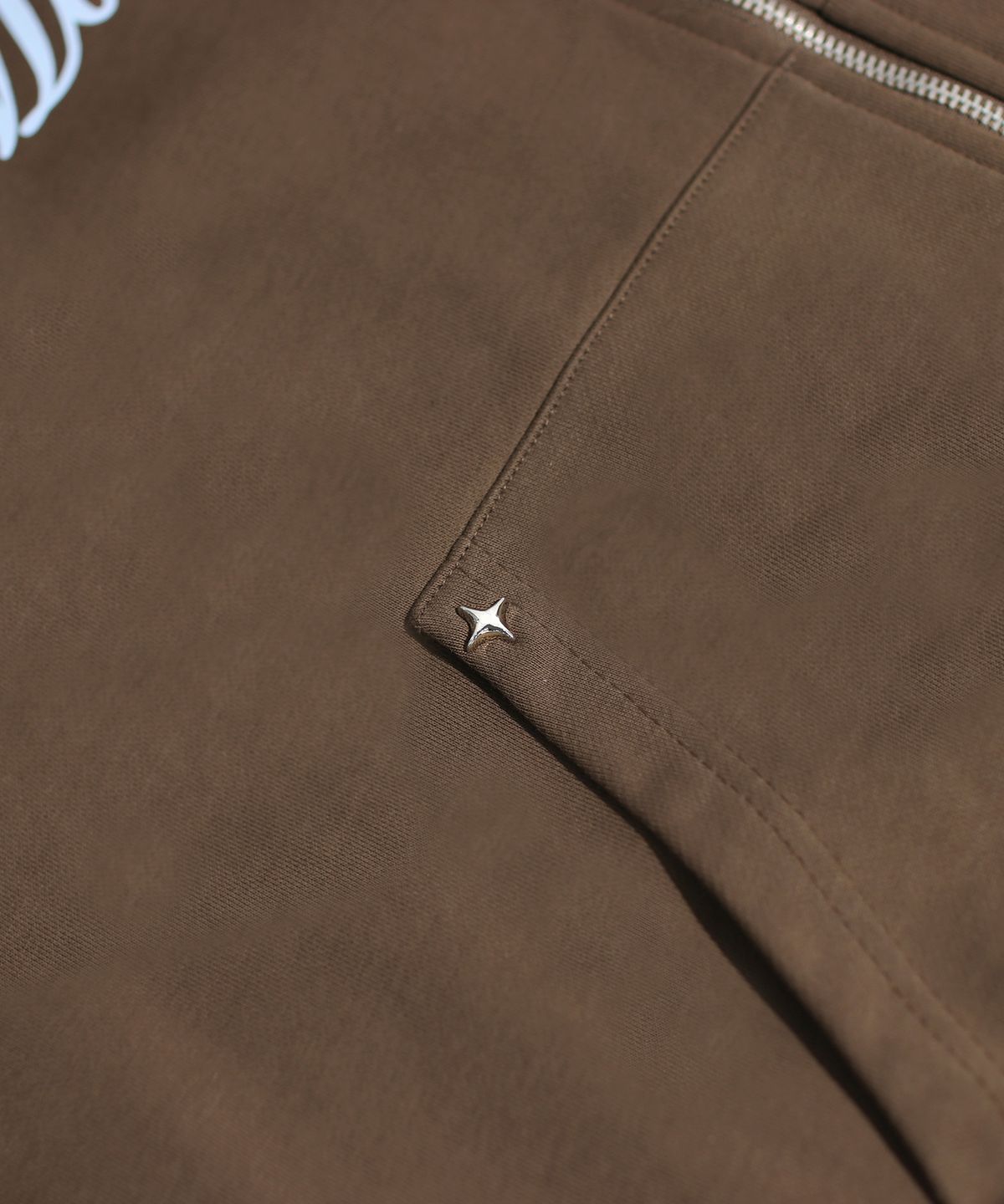 마스마룰즈 어패럴(MASMARULEZ APPAREL) Sparkle Fur-Trim Hood Zip-Up_Brown