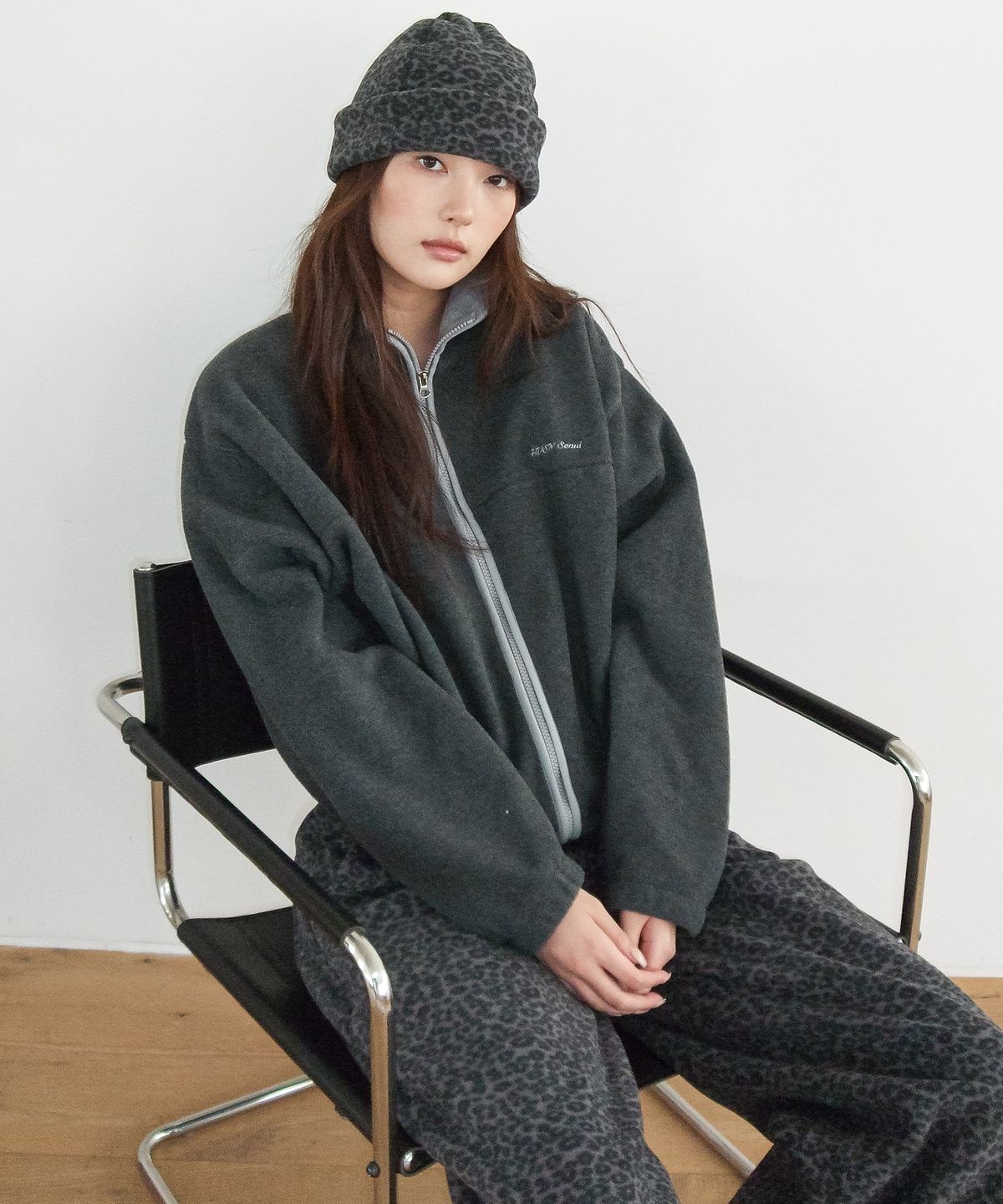 해비즘(HAVISM) HVSM FLEECE JACKET(CHARCOAL)