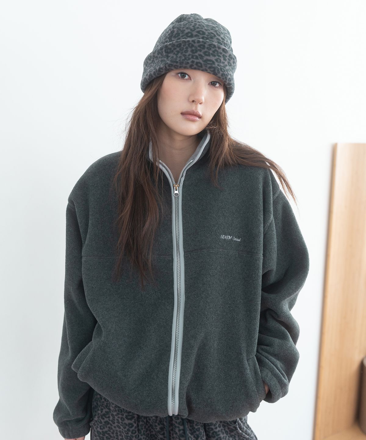 해비즘(HAVISM) HVSM FLEECE JACKET(CHARCOAL)