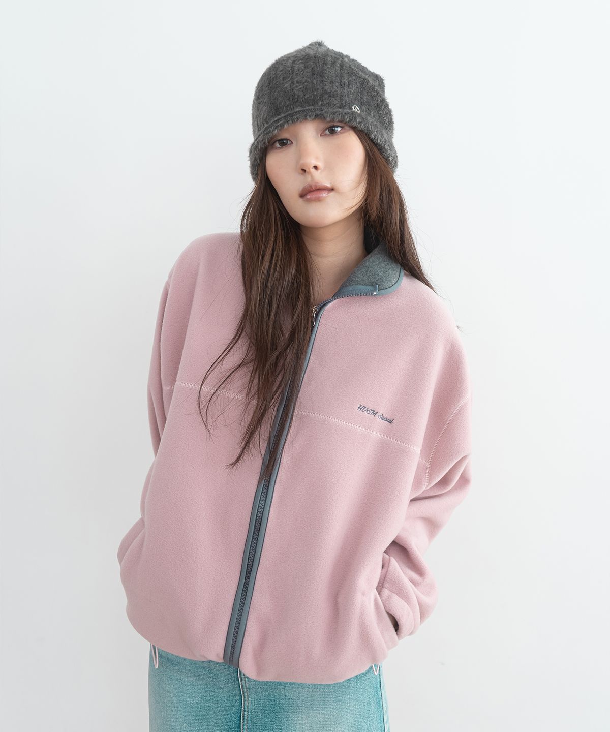 해비즘(HAVISM) HVSM FLEECE JACKET(PINK)