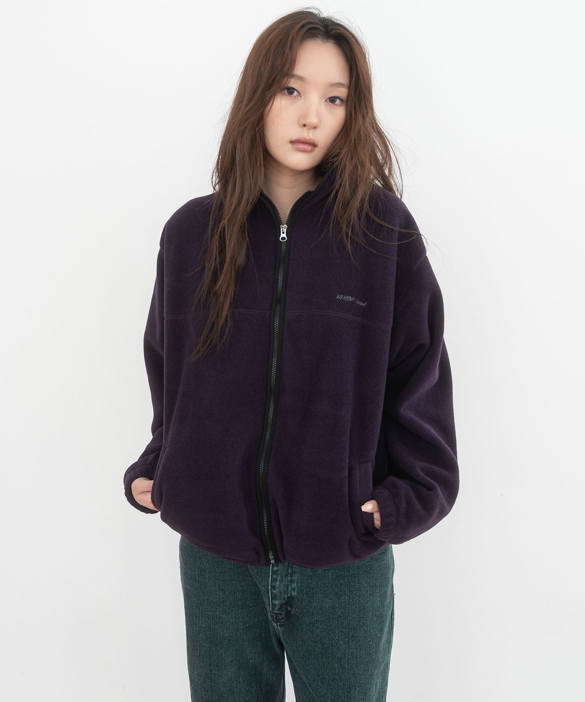 해비즘(HAVISM) HVSM FLEECE JACKET(PURPLE)