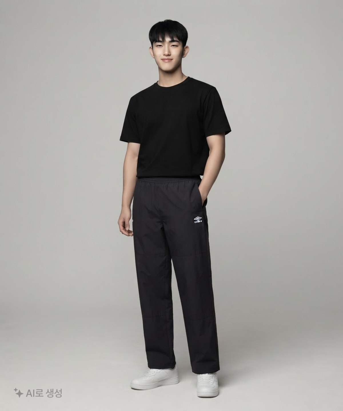 엄브로(UMBRO) HBL 로얄 컬리지 와이드 & 조거 2WAY 우븐 팬츠 블랙(UQ321CPT99) XXL