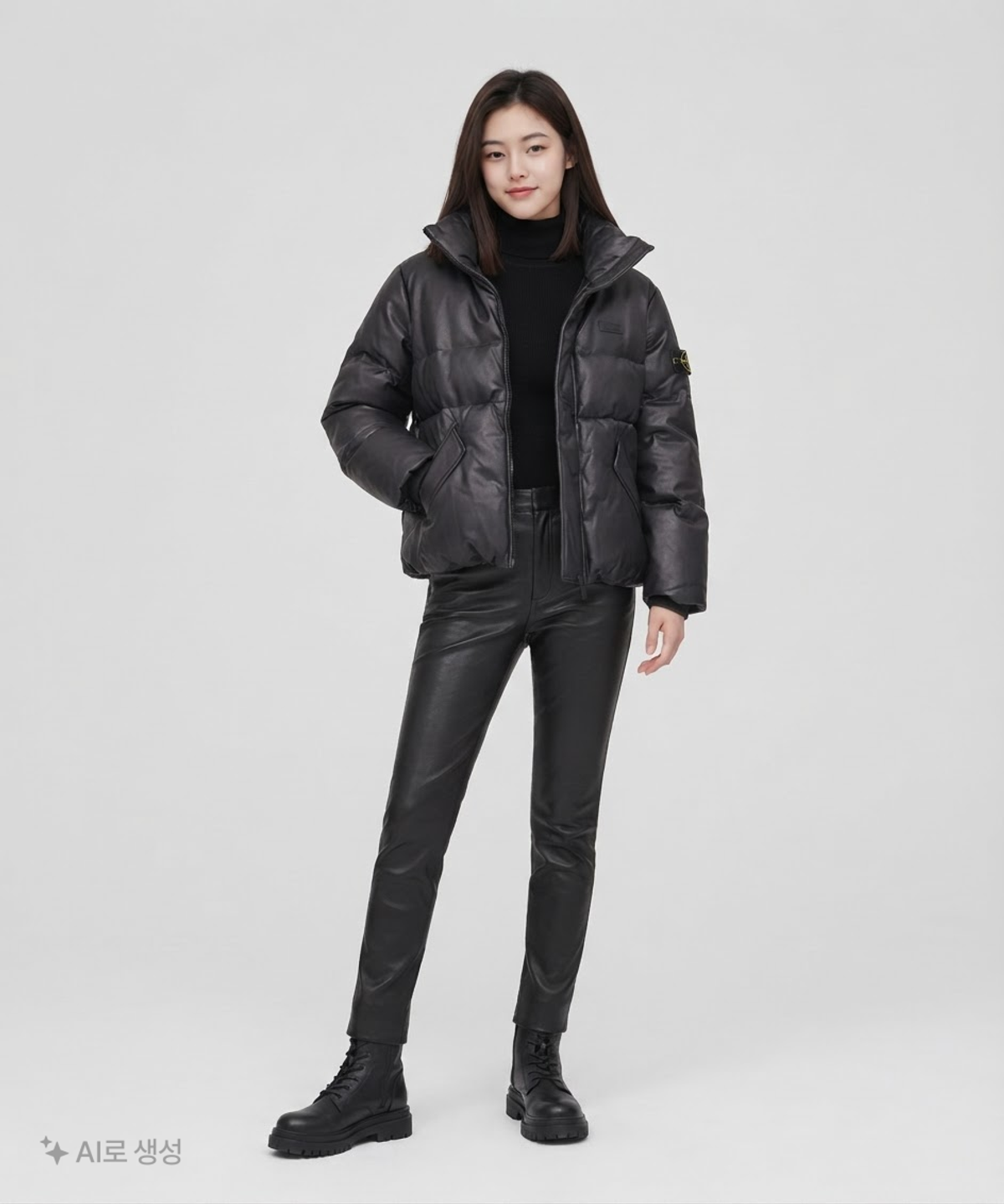 내셔널지오그래픽(NATIONALGEOGRAPHIC) 내셔널지오그래픽 N224WDW990 여성 에코레더 구스 다운 점퍼 CARBON S