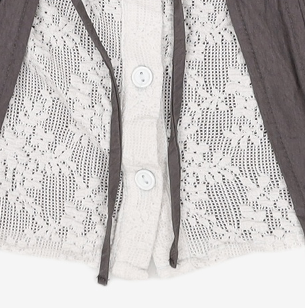 미쏘(MIXXO) 배색 레이어드 블라우스_MIWBWG609G M