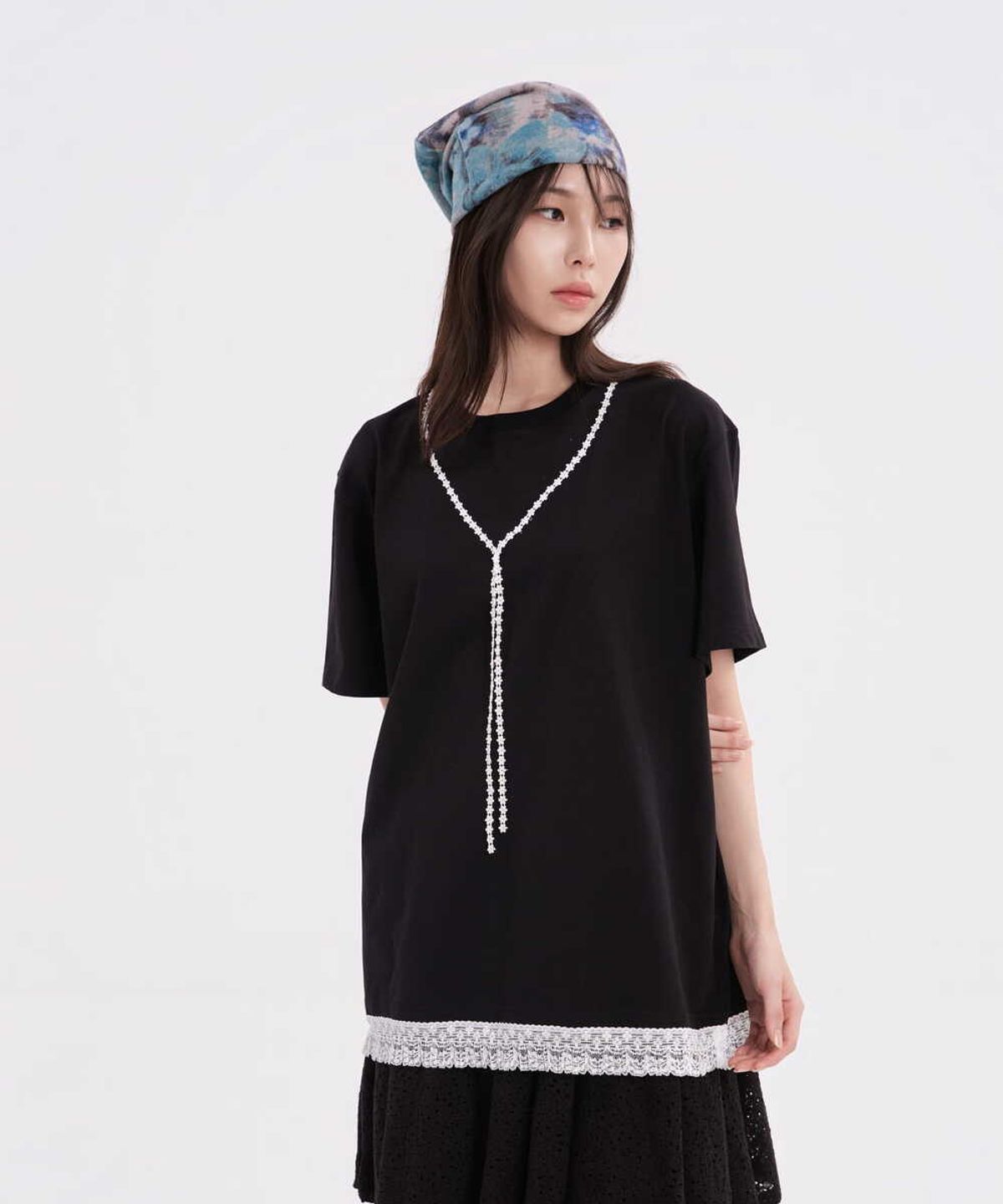 히피하우스(HIPPIE HAUS) Blue Flower Knit Beanie