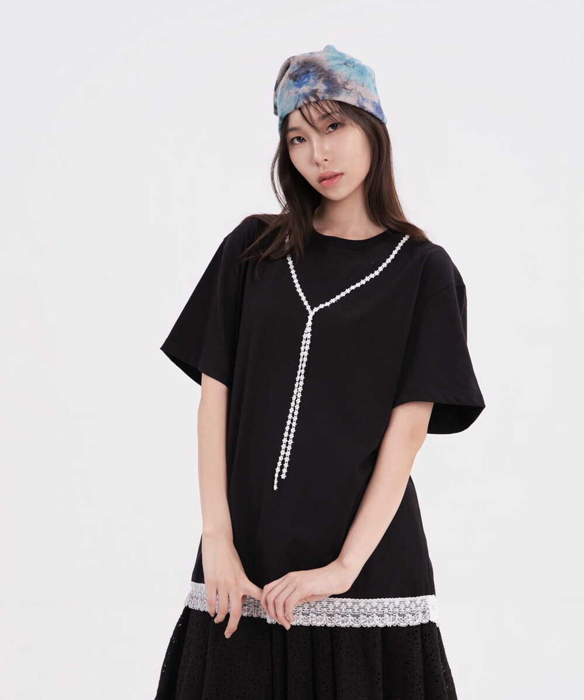 히피하우스(HIPPIE HAUS) Blue Flower Knit Beanie