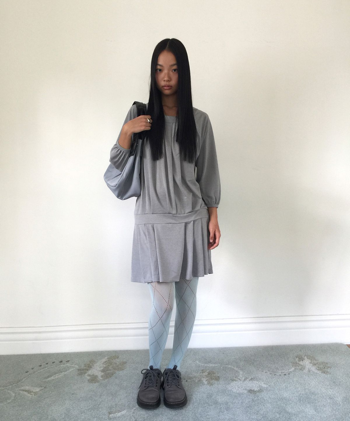 인오도르(INODORE) FLAPPER DROP WAIST ONE PIECE _ GREY