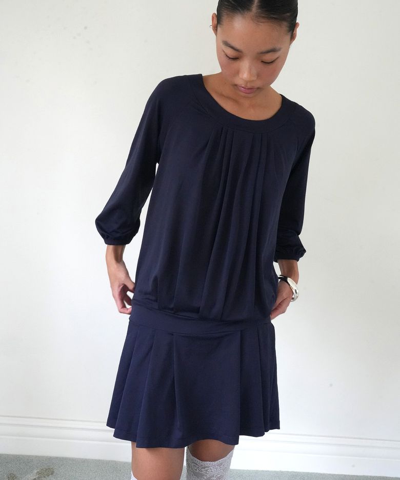 FLAPPER DROP WAIST ONE PIECE _ NAVY