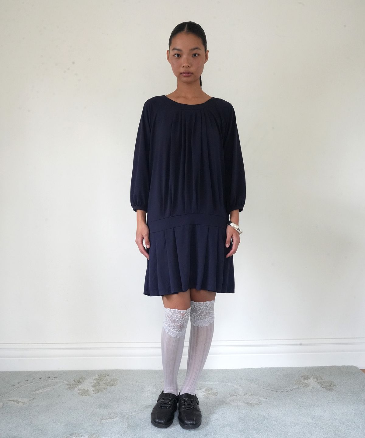 인오도르(INODORE) FLAPPER DROP WAIST ONE PIECE _ NAVY