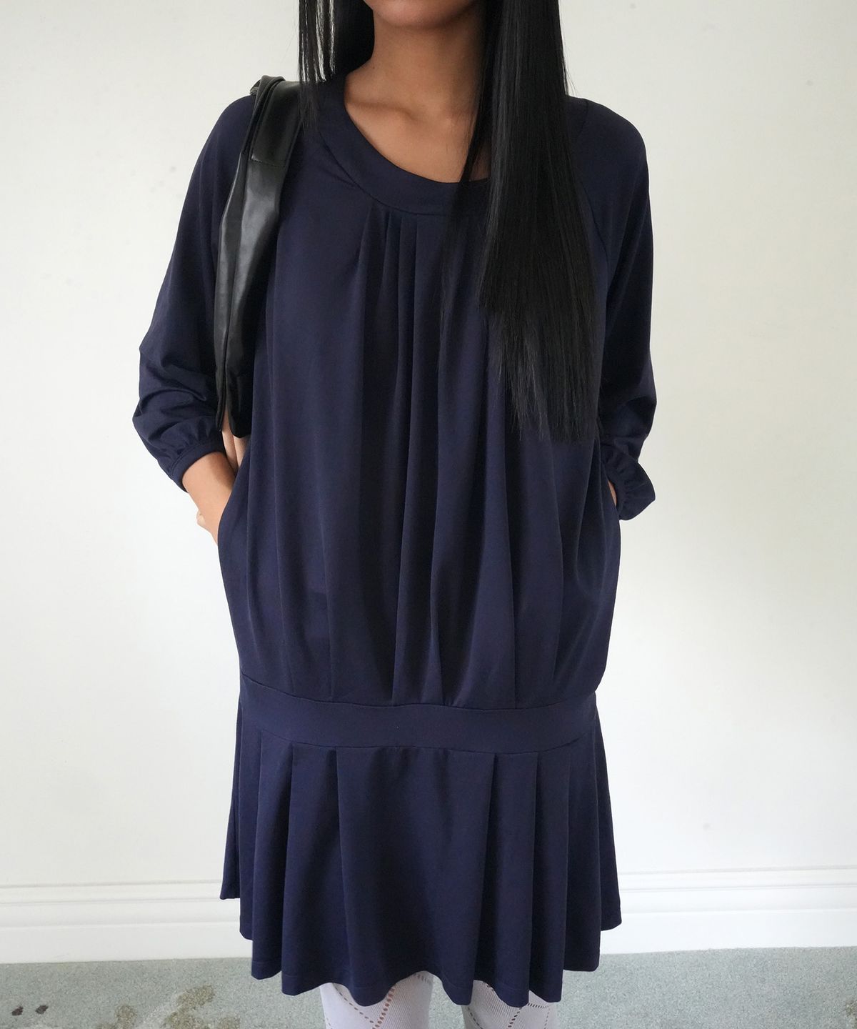 인오도르(INODORE) FLAPPER DROP WAIST ONE PIECE _ NAVY