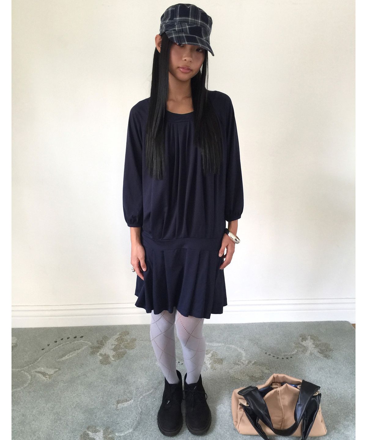 인오도르(INODORE) FLAPPER DROP WAIST ONE PIECE _ NAVY