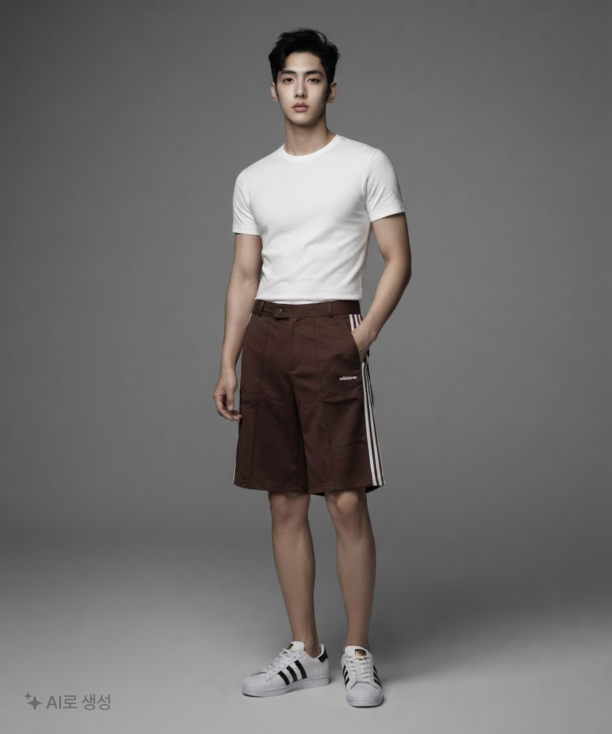 아디다스(ADIDAS) 80s 3S 버뮤다 숏 팬츠 - 브라운 / JC6524 XL