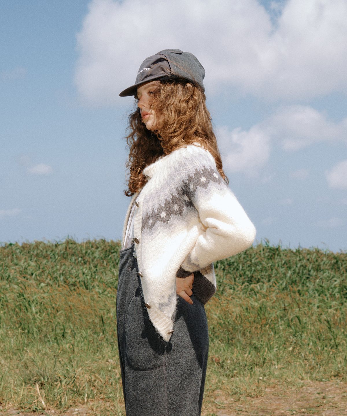 그린버터(GREENBUTTER) Fleece Earflap Cap (Charcoal)