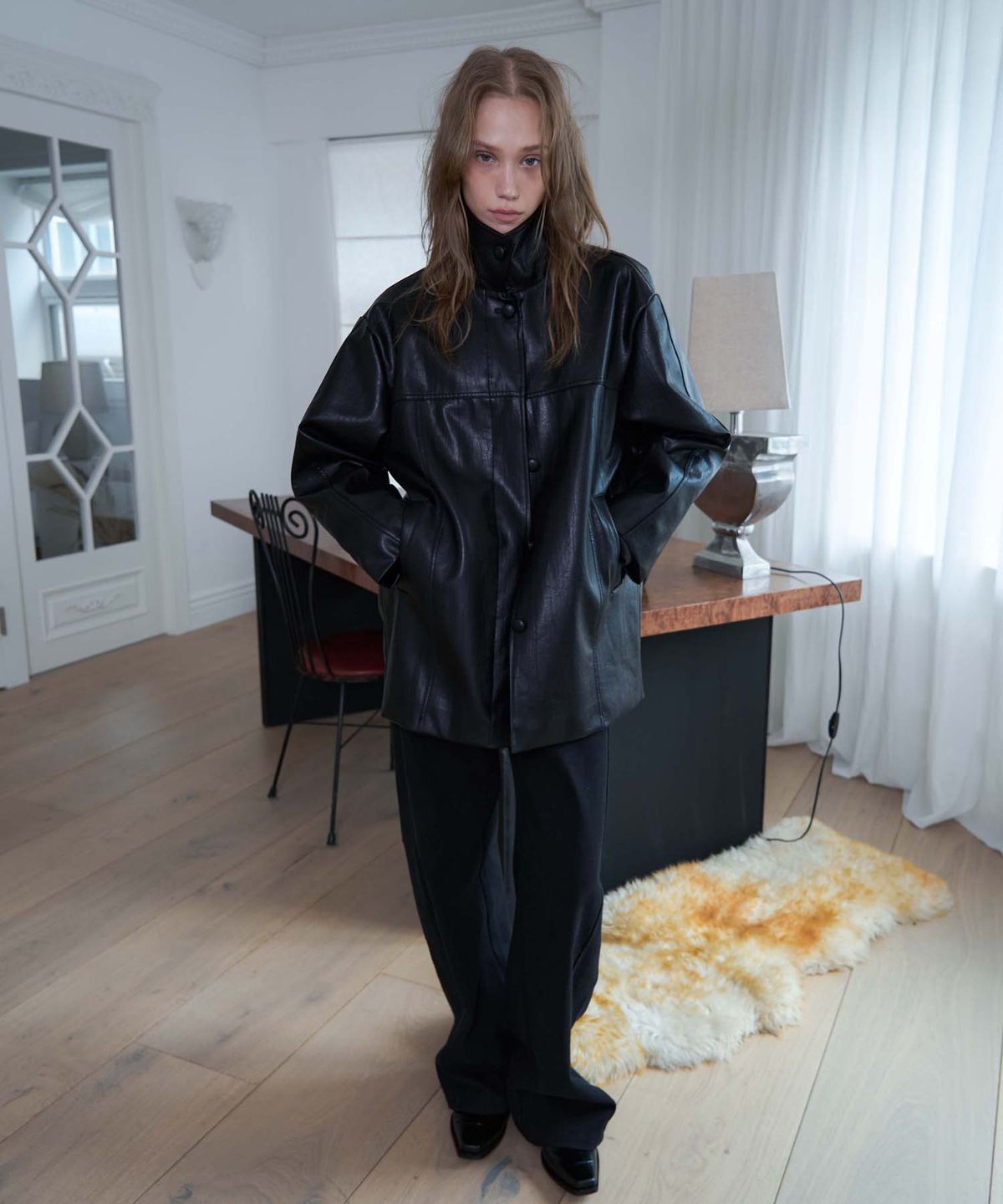 탄듀(TANDUE) NOIR LEATHER JACKET - BLACK