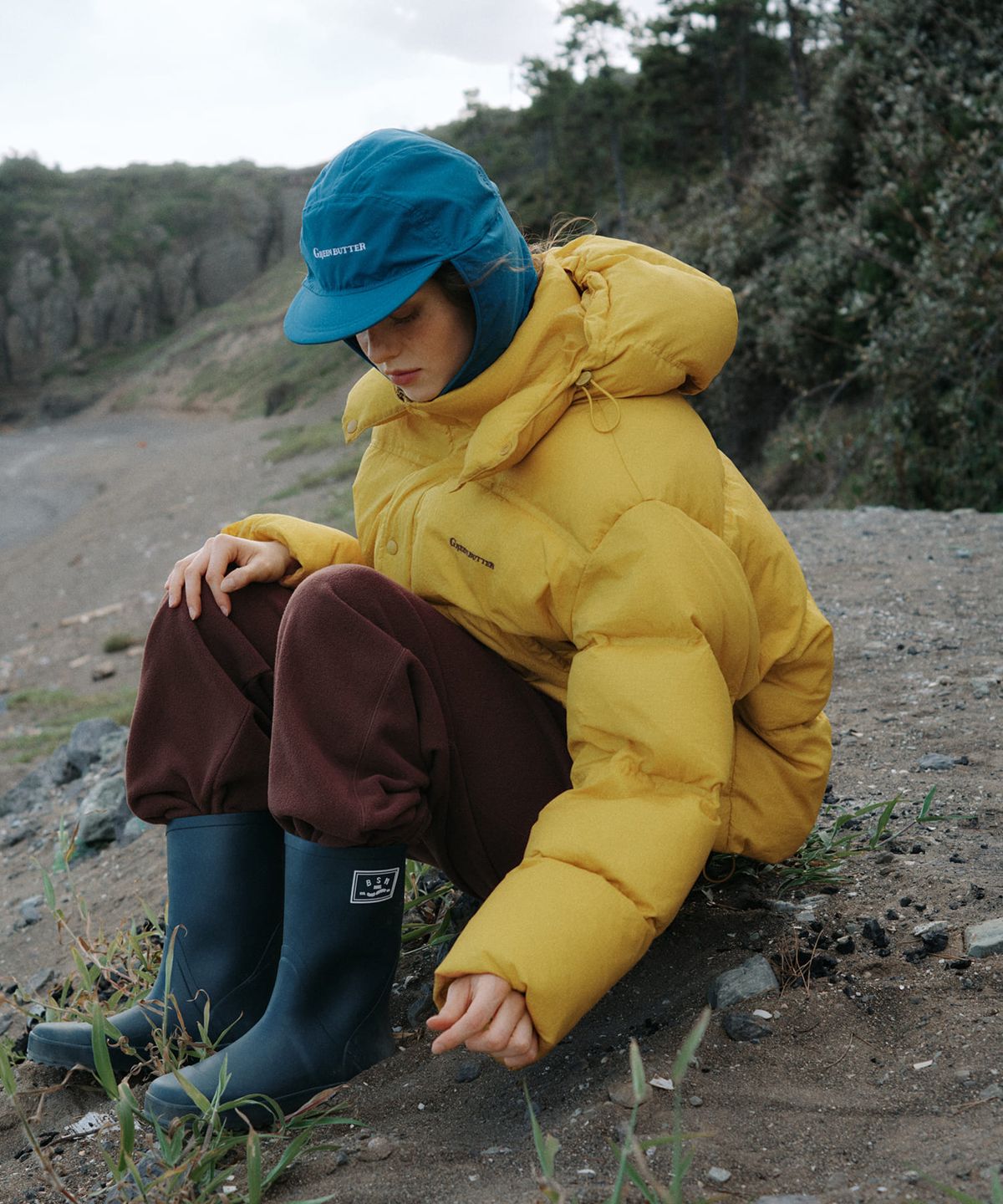 그린버터(GREENBUTTER) Fleece Earflap Cap (Teal)