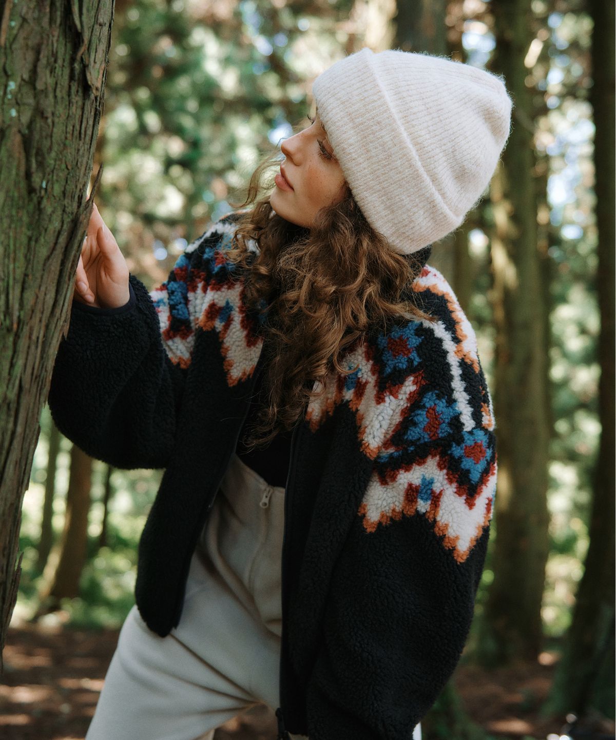 그린버터(GREENBUTTER) Nordic Sherpa Fleece Jacket (Black)