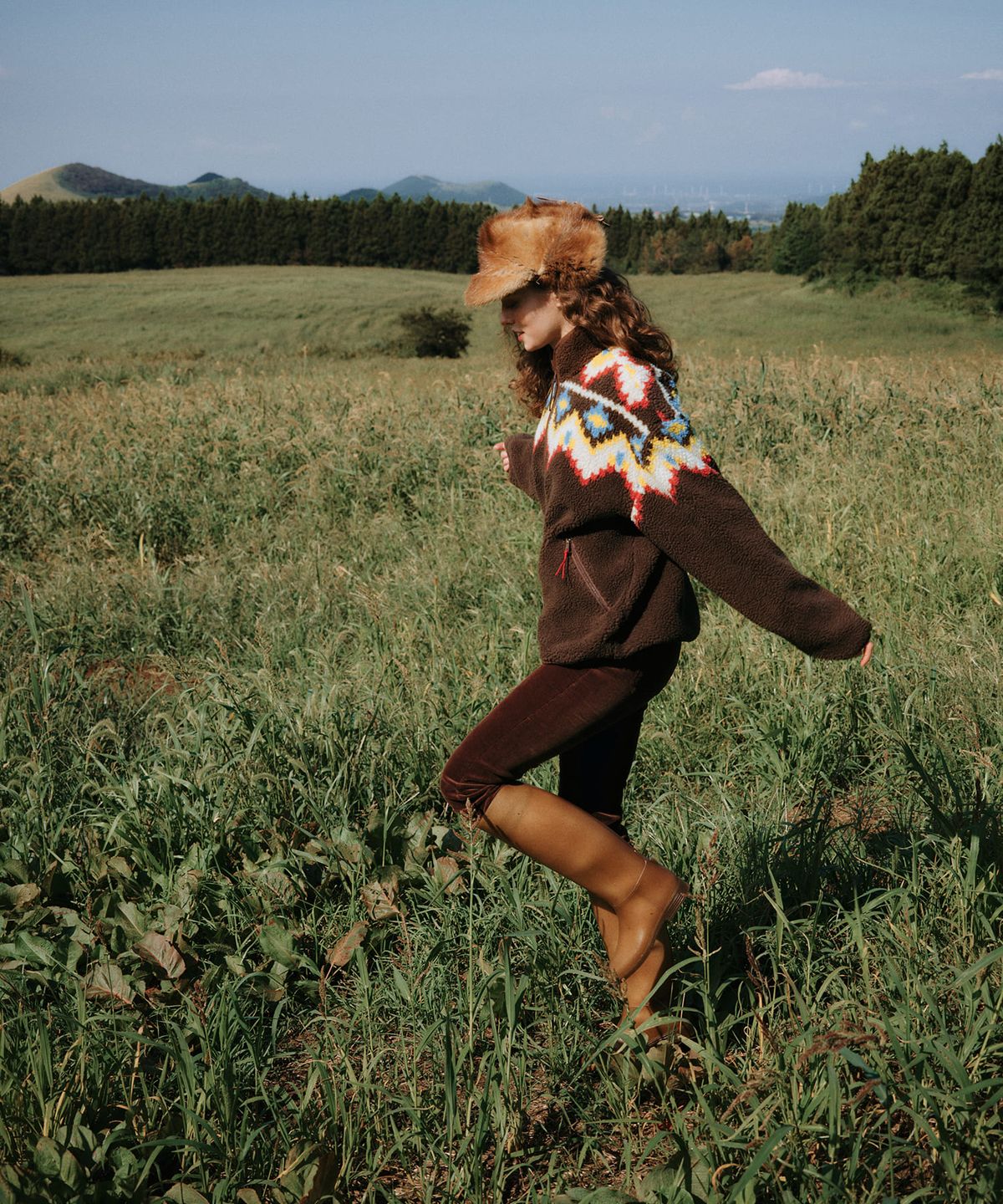 그린버터(GREENBUTTER) Nordic Sherpa Fleece Jacket (Brown)
