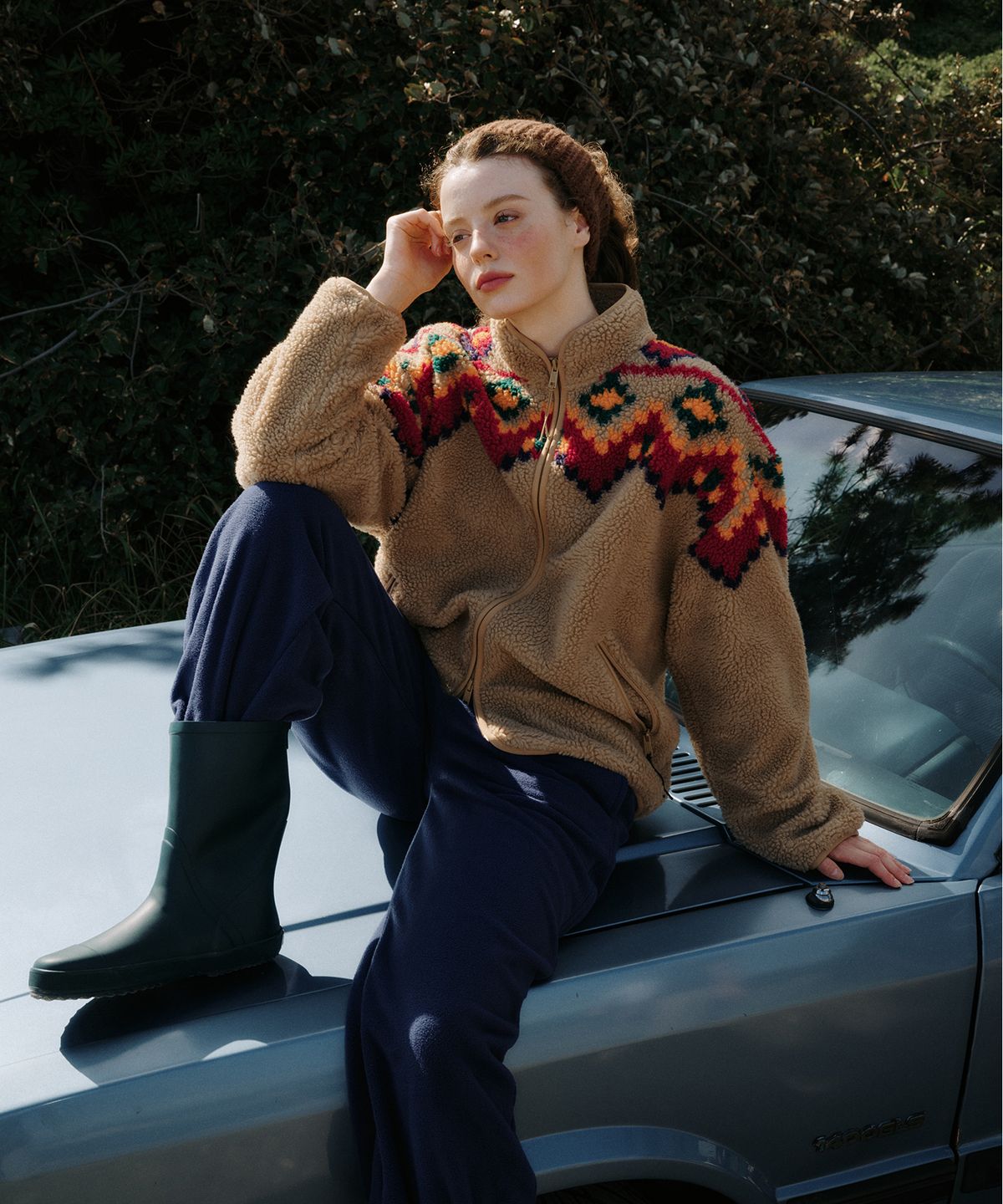 그린버터(GREENBUTTER) Nordic Sherpa Fleece Jacket (Beige)