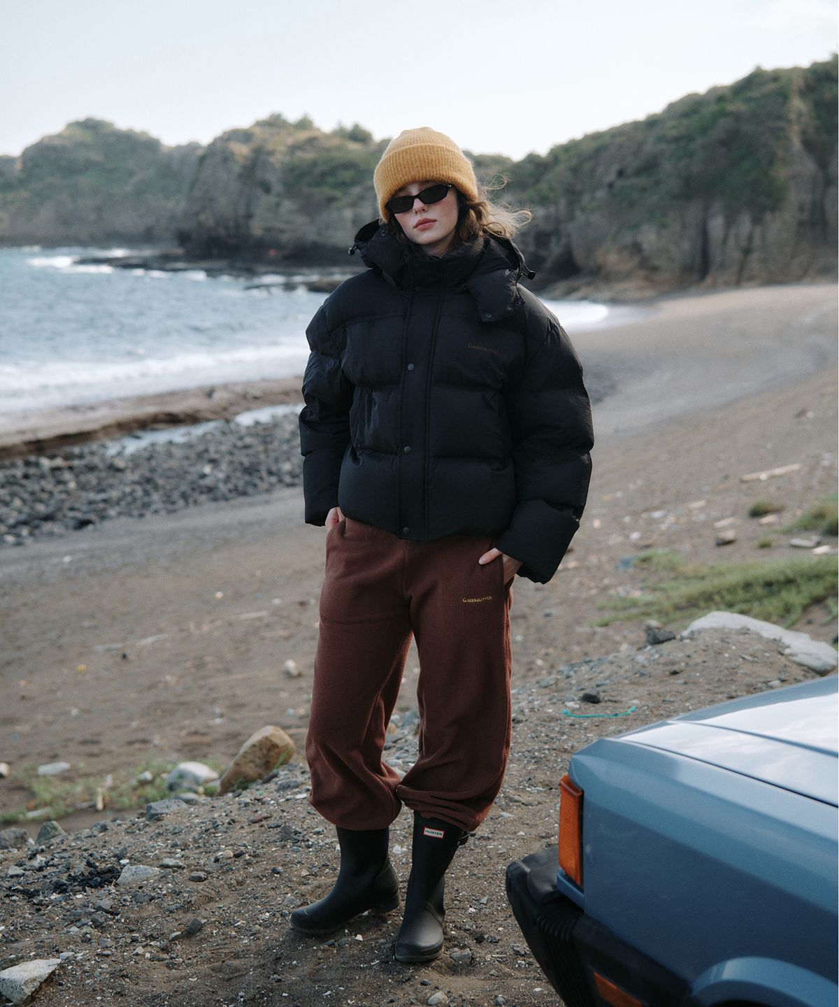 그린버터(GREENBUTTER) Hood Duck Down Jacket (Black)
