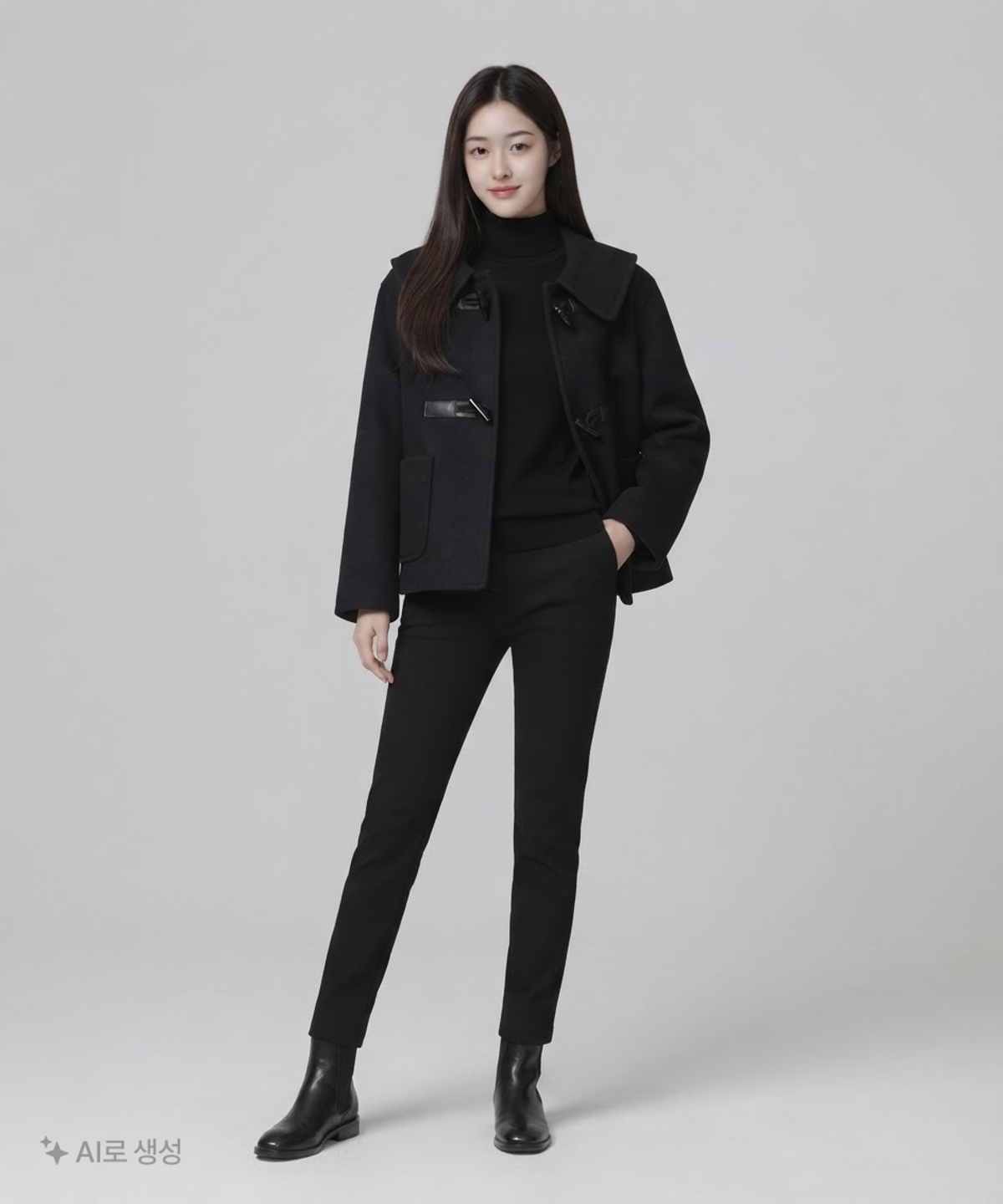 미쏘(MIXXO) 빅카라 숏 더플코트 MIWJHCV02G S
