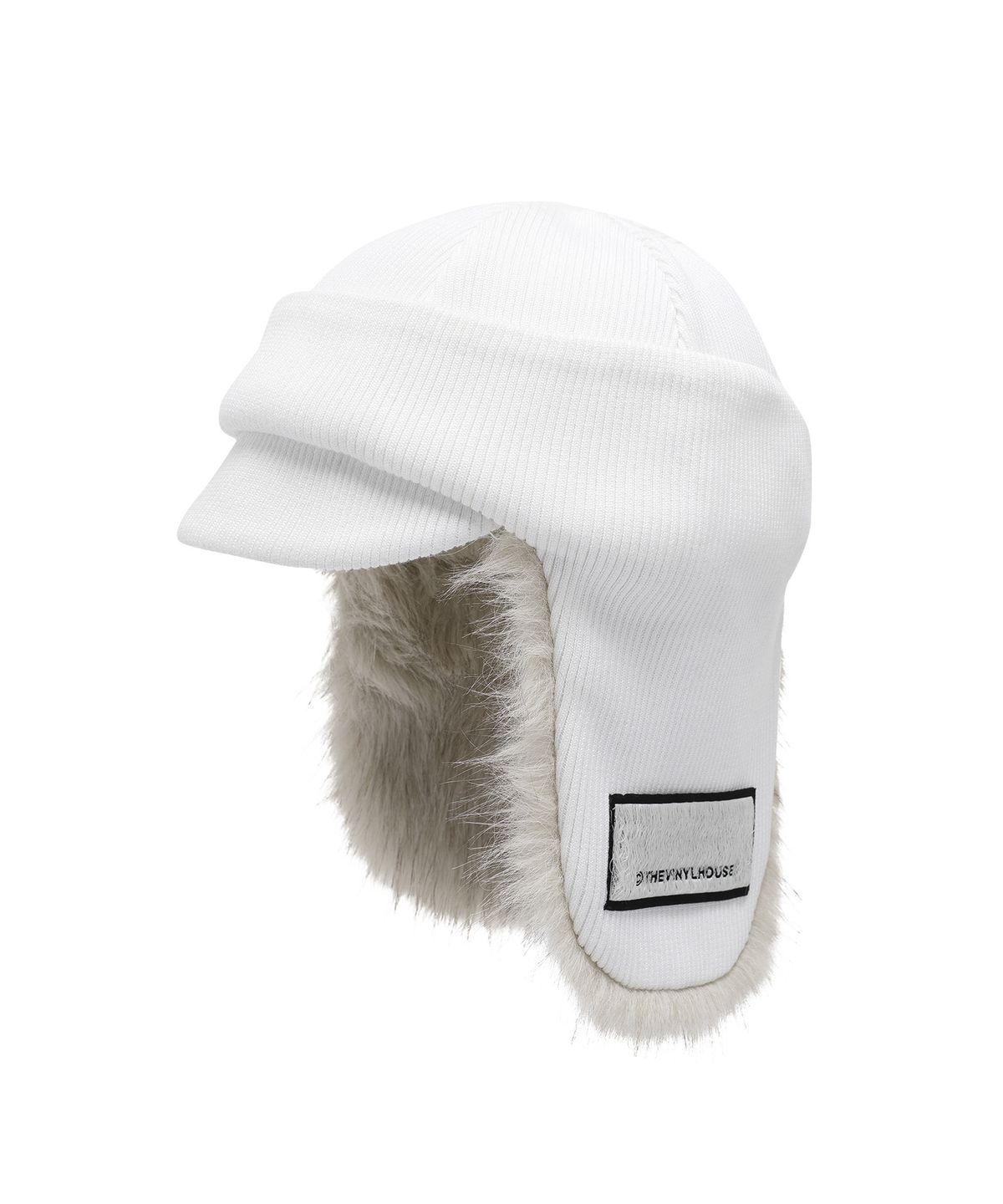 더바이닐하우스(THEVINYLHOUSE) FUR EARFLAP BEANIE IVORY