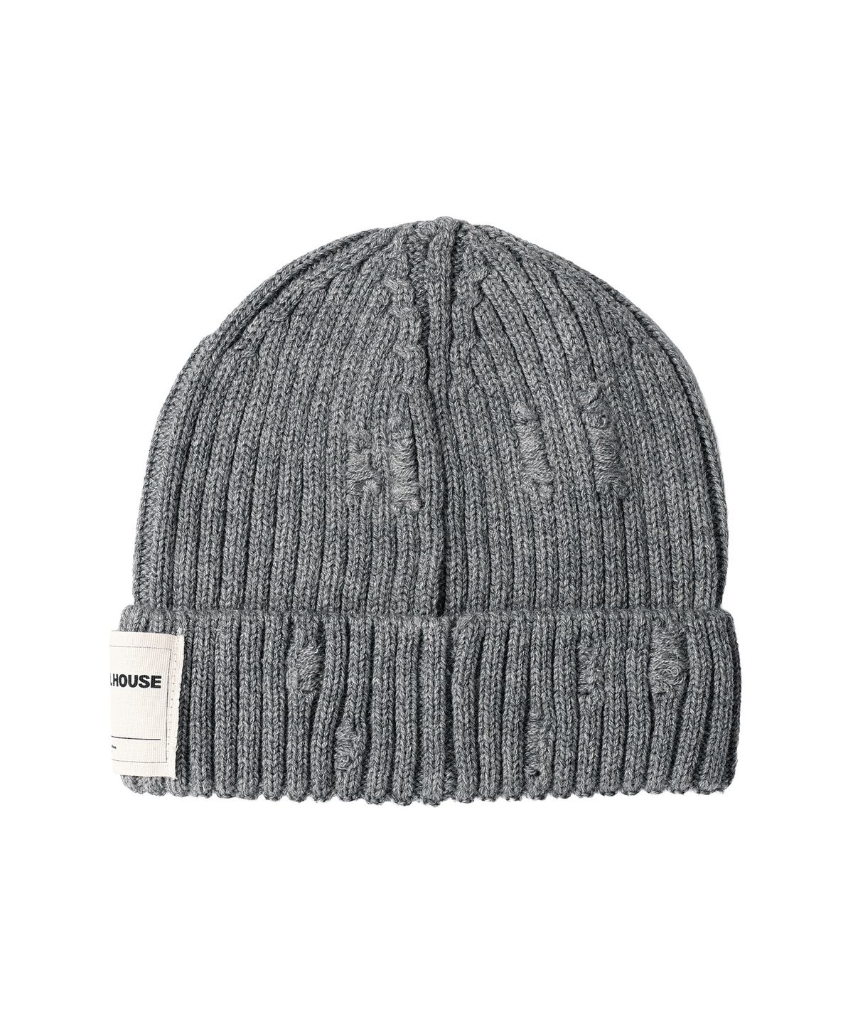 더바이닐하우스(THEVINYLHOUSE) DAMAGE KNIT BEANIE GREY