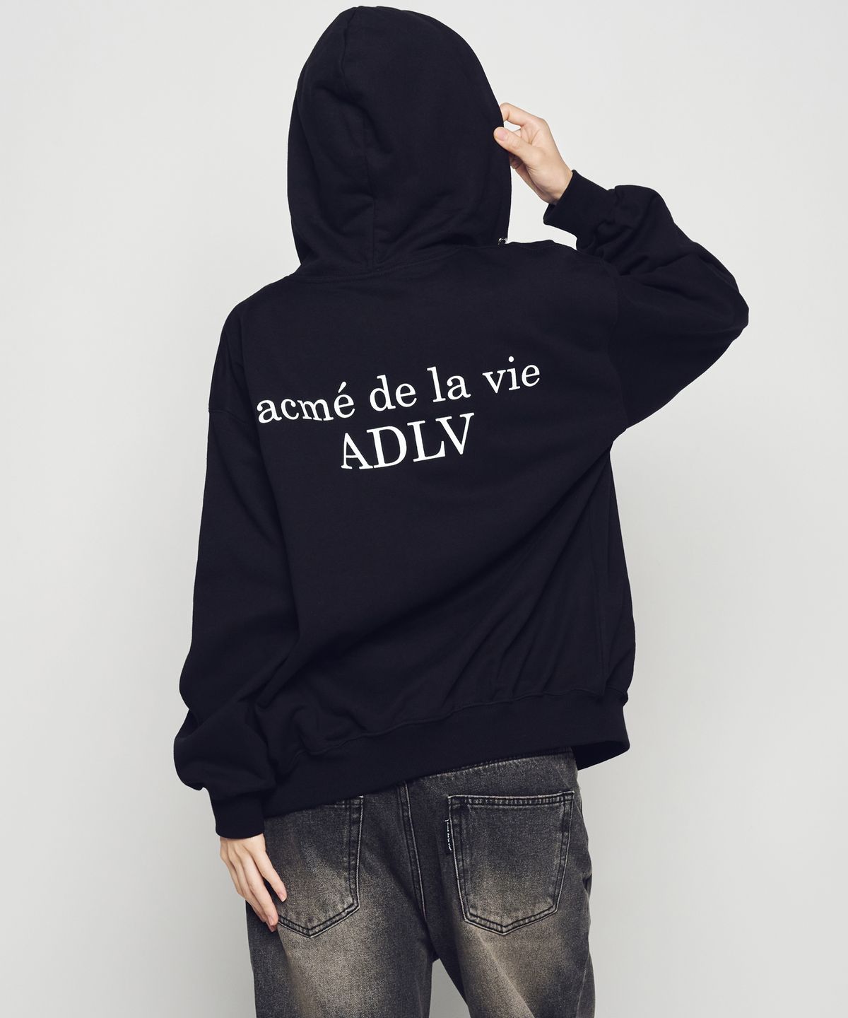 아크메드라비(ACME DE LA VIE) BASIC LOGO NAPPING HOODIE ZIP UP SEASON2