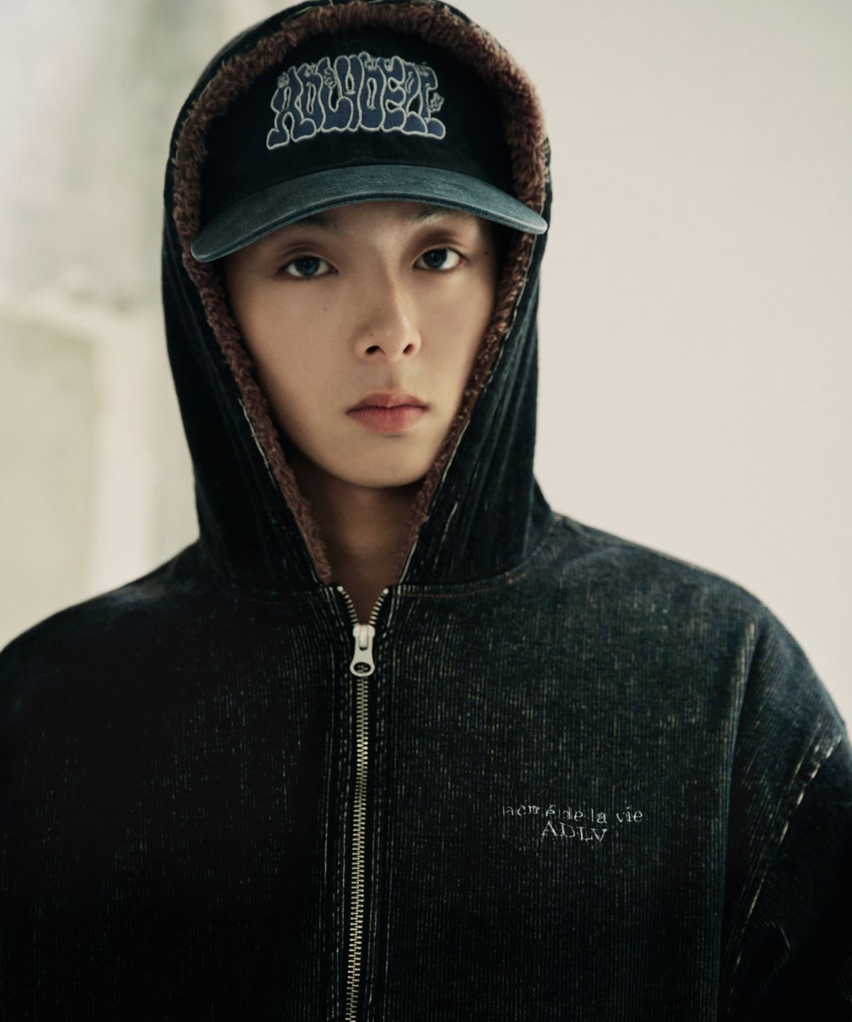 아크메드라비(ACME DE LA VIE) DENIM CORDUROY FLEECE HOODIE JACKET
