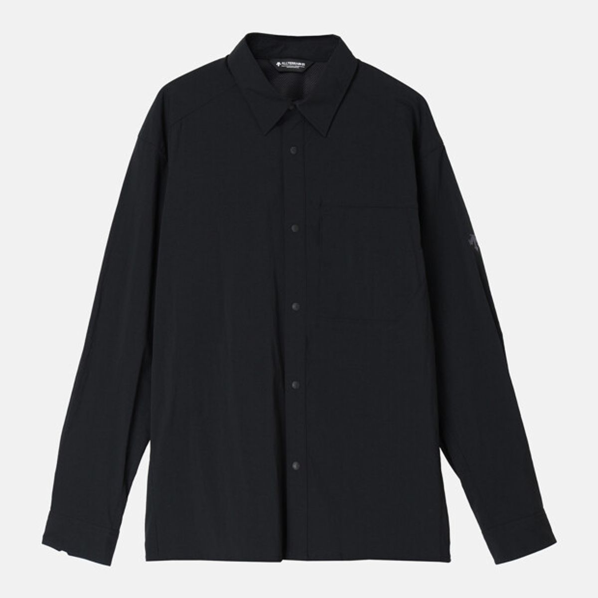 데상트(DESCENTE) [ALLTERRAIN 81] WASHER STRETCH L/S SHIRT 블랙 SR313KSR92
