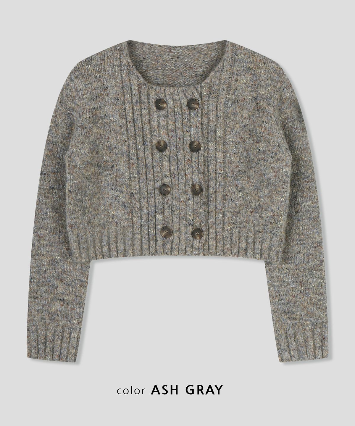 스르비(SELEVER) Marl Double Cardigan_3 Color