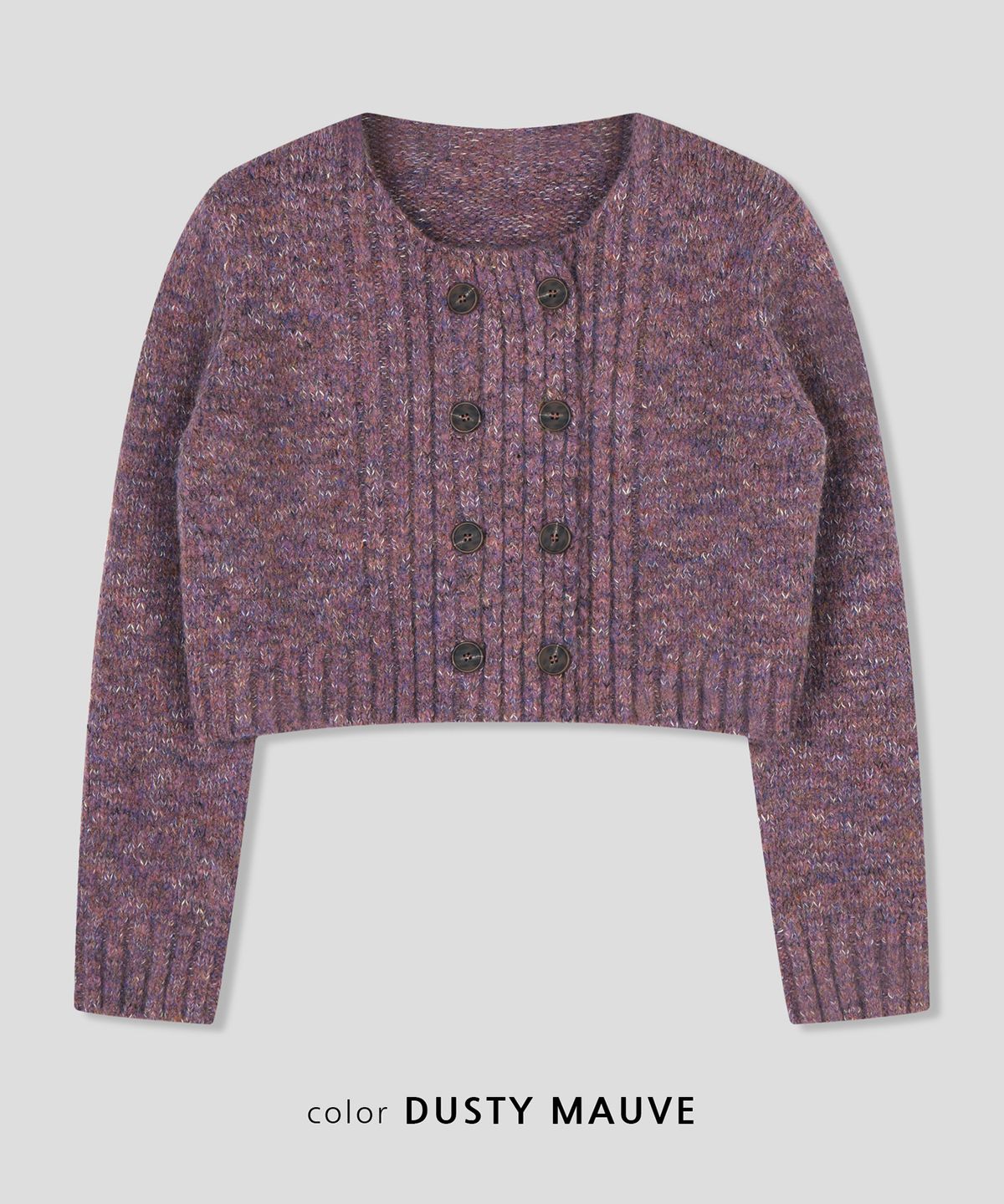 스르비(SELEVER) Marl Double Cardigan_3 Color