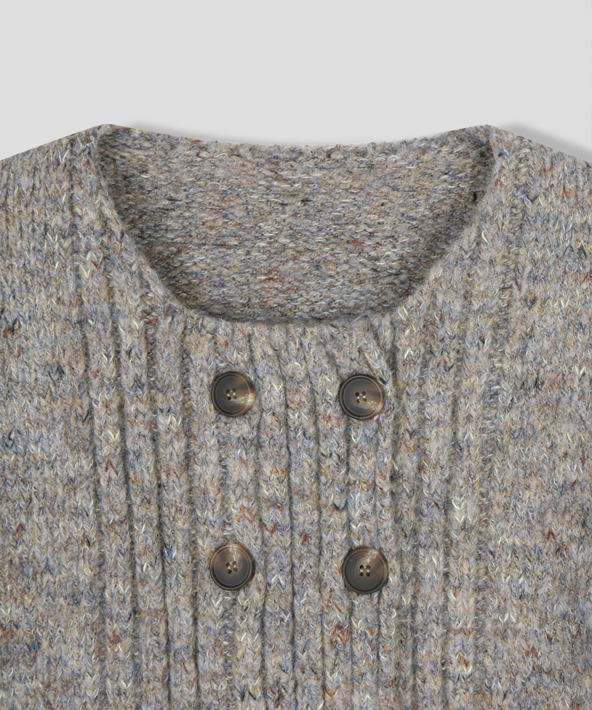 스르비(SELEVER) Marl Double Cardigan_3 Color