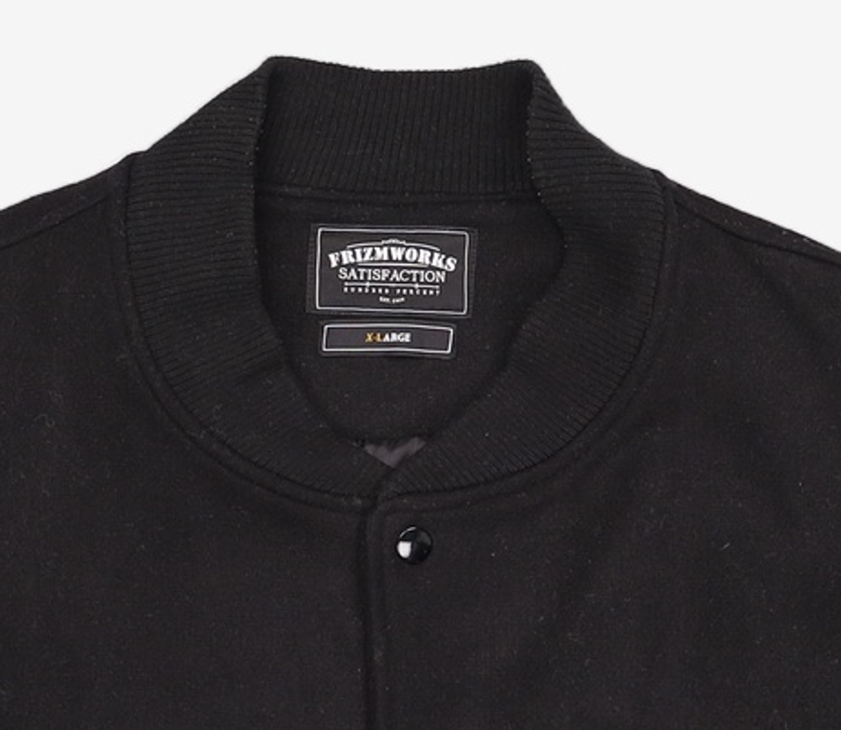 프리즘웍스(FRIZMWORKS) WOOL STADIUM JACKET _  BLACK XL
