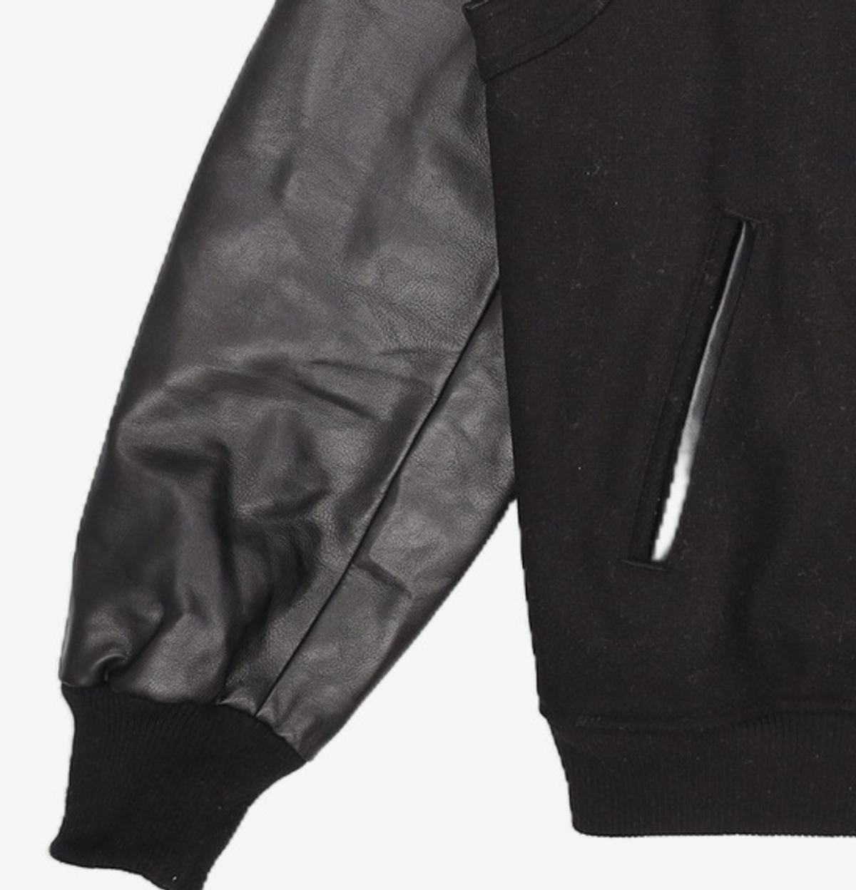 프리즘웍스(FRIZMWORKS) WOOL STADIUM JACKET _  BLACK XL