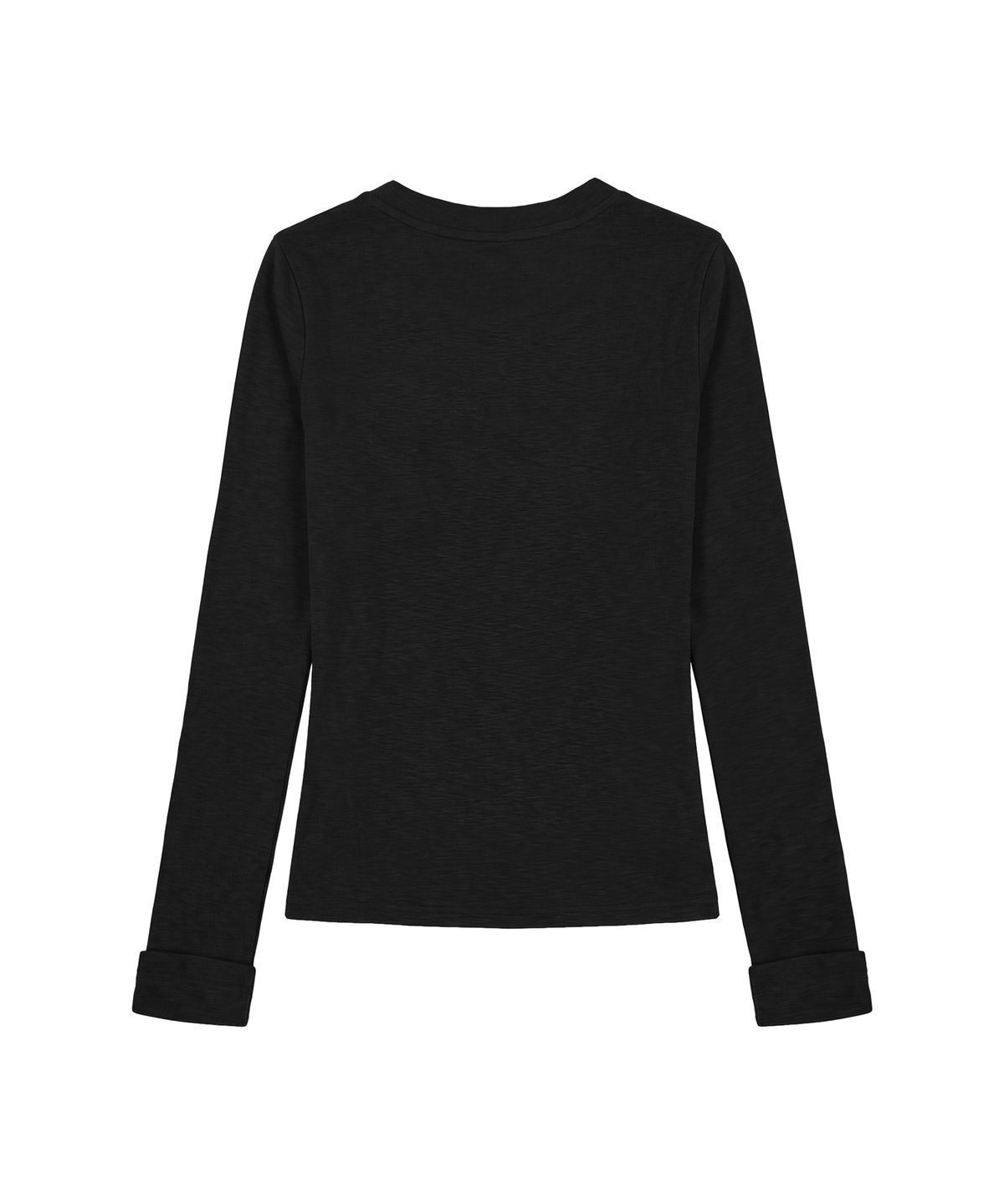 블랙 퍼플(BLACK PURPLE) 메이브 버튼 롱 슬리브_블랙 Mave Button Long Sleeve_Black