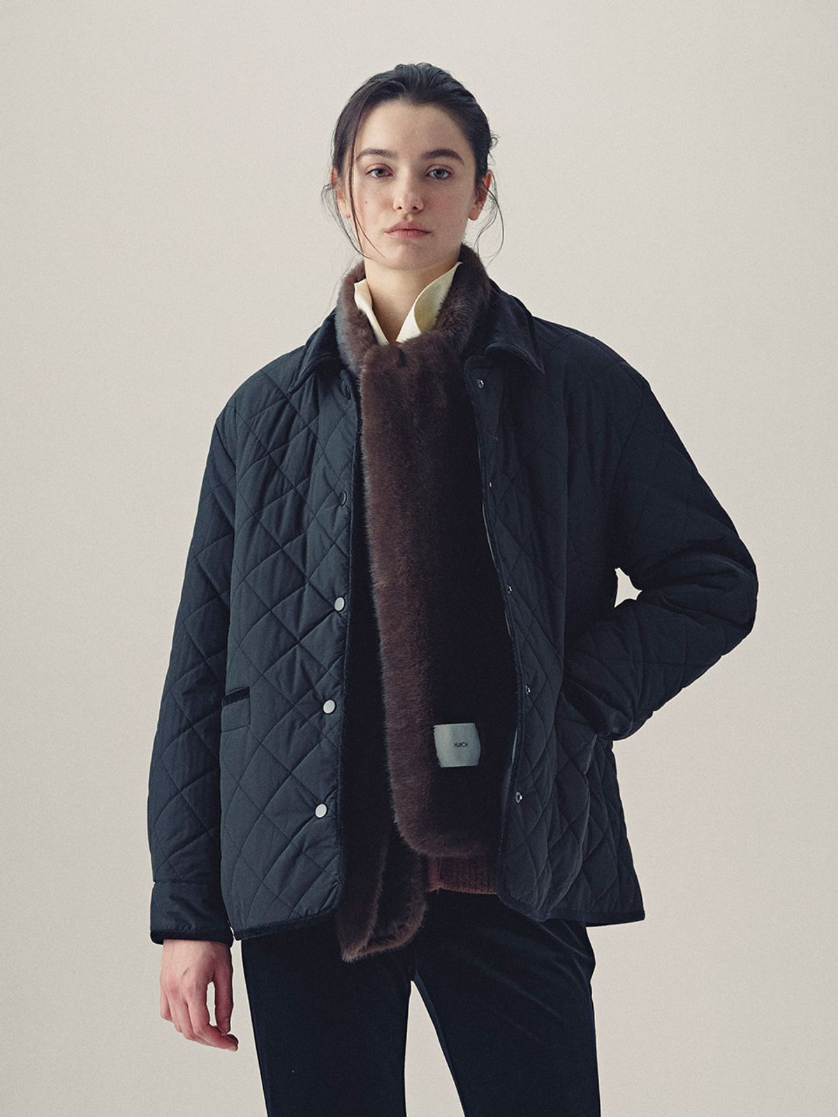 헌치(HUNCH) Quilted Belted Jacket (2color)