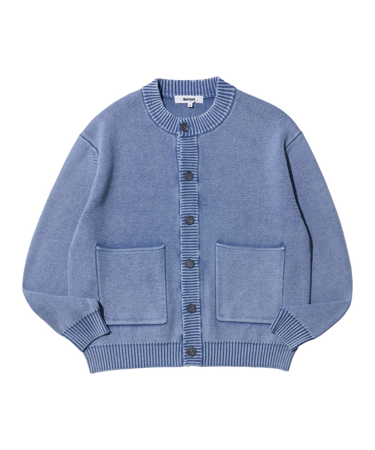 논타입(NONTYPE) VTG WASHED BUTTON CARDIGAN (BLUE)