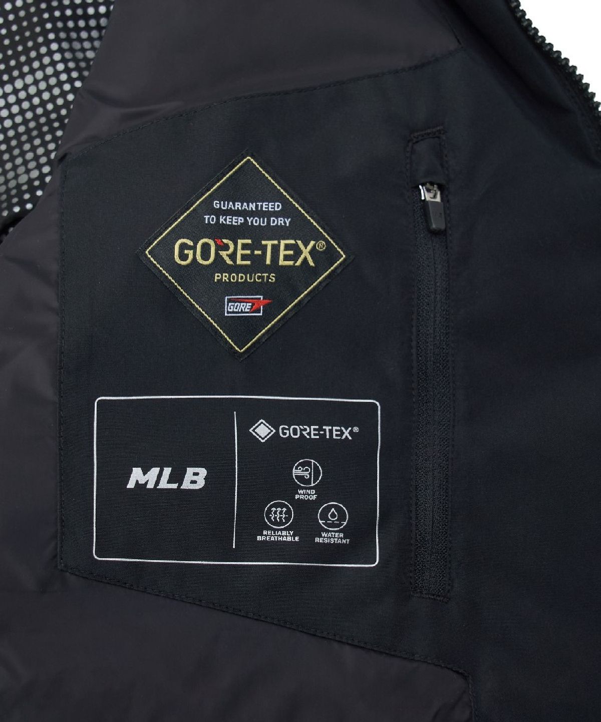 엠엘비(MLB) 고어텍스 2L 아웃포켓 구스 미드패딩 NY (Black)