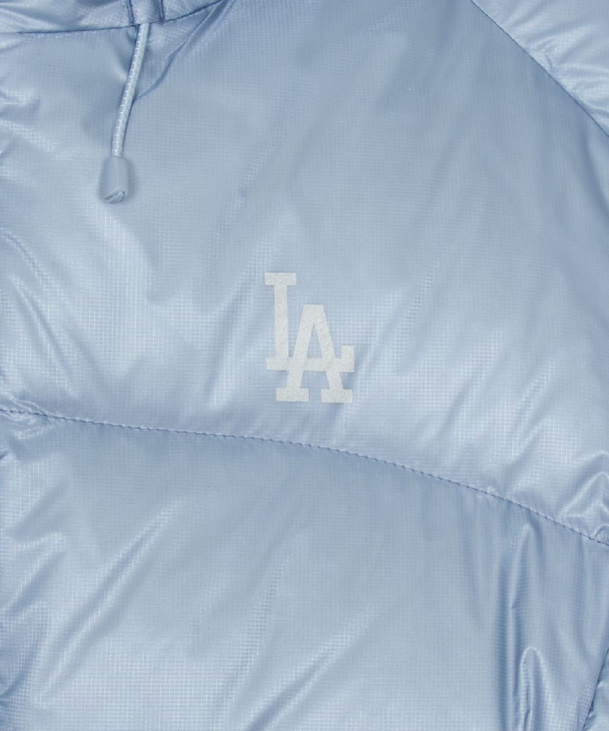 엠엘비(MLB) 여성 커브 에어 쉘 후드 구스 크롭패딩 LA (L.Blue)