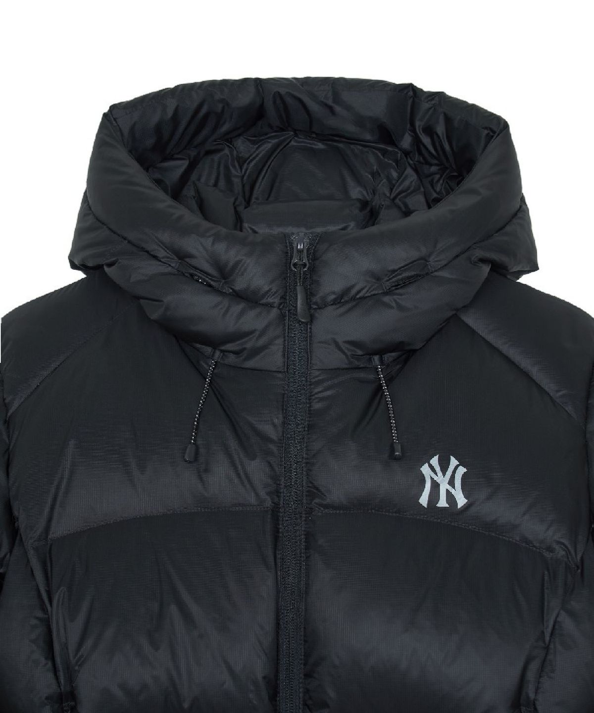 엠엘비(MLB) 여성 커브 에어 쉘 후드 구스 크롭패딩 NY (Black)