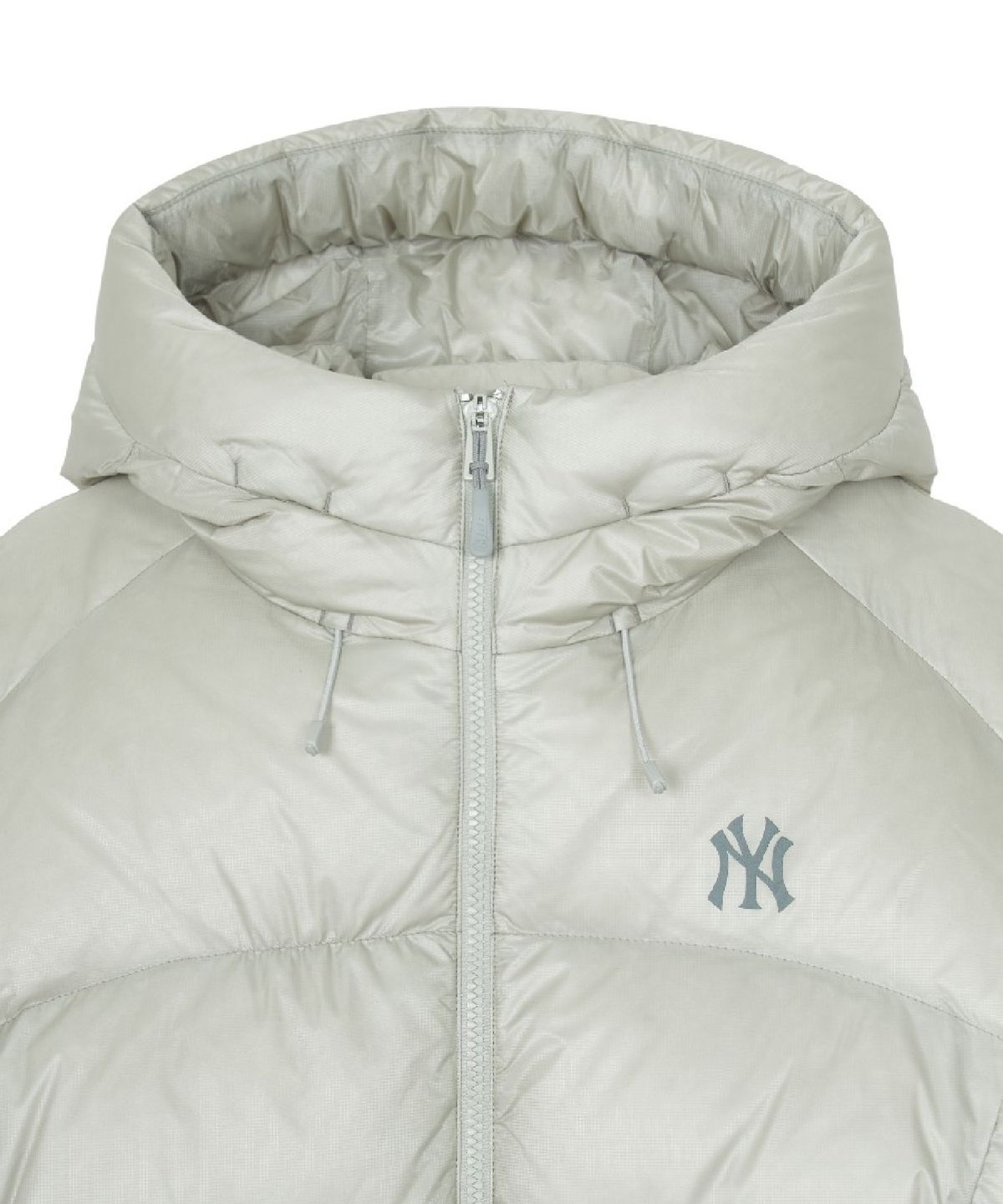 엠엘비(MLB) 여성 커브 에어 쉘 후드 구스 크롭패딩 NY (Ptn.Grey)