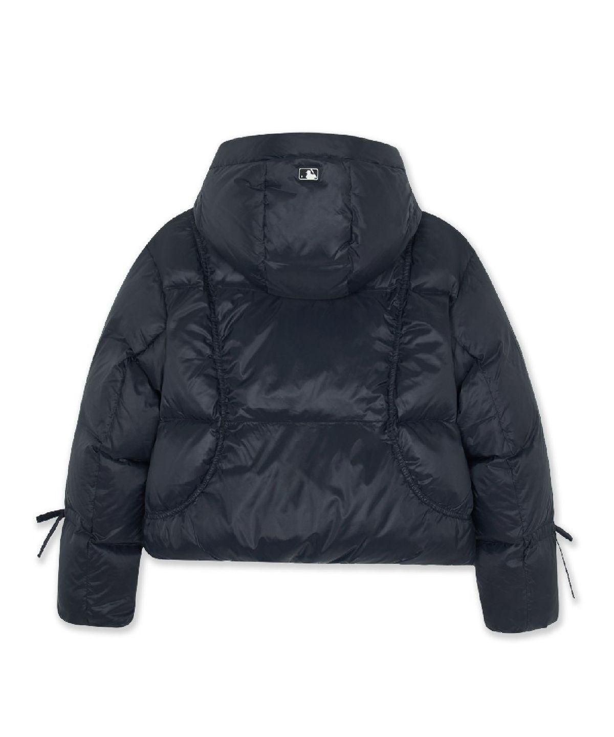 엠엘비(MLB) 여성 셔링 후드 크롭패딩 NY (Black)