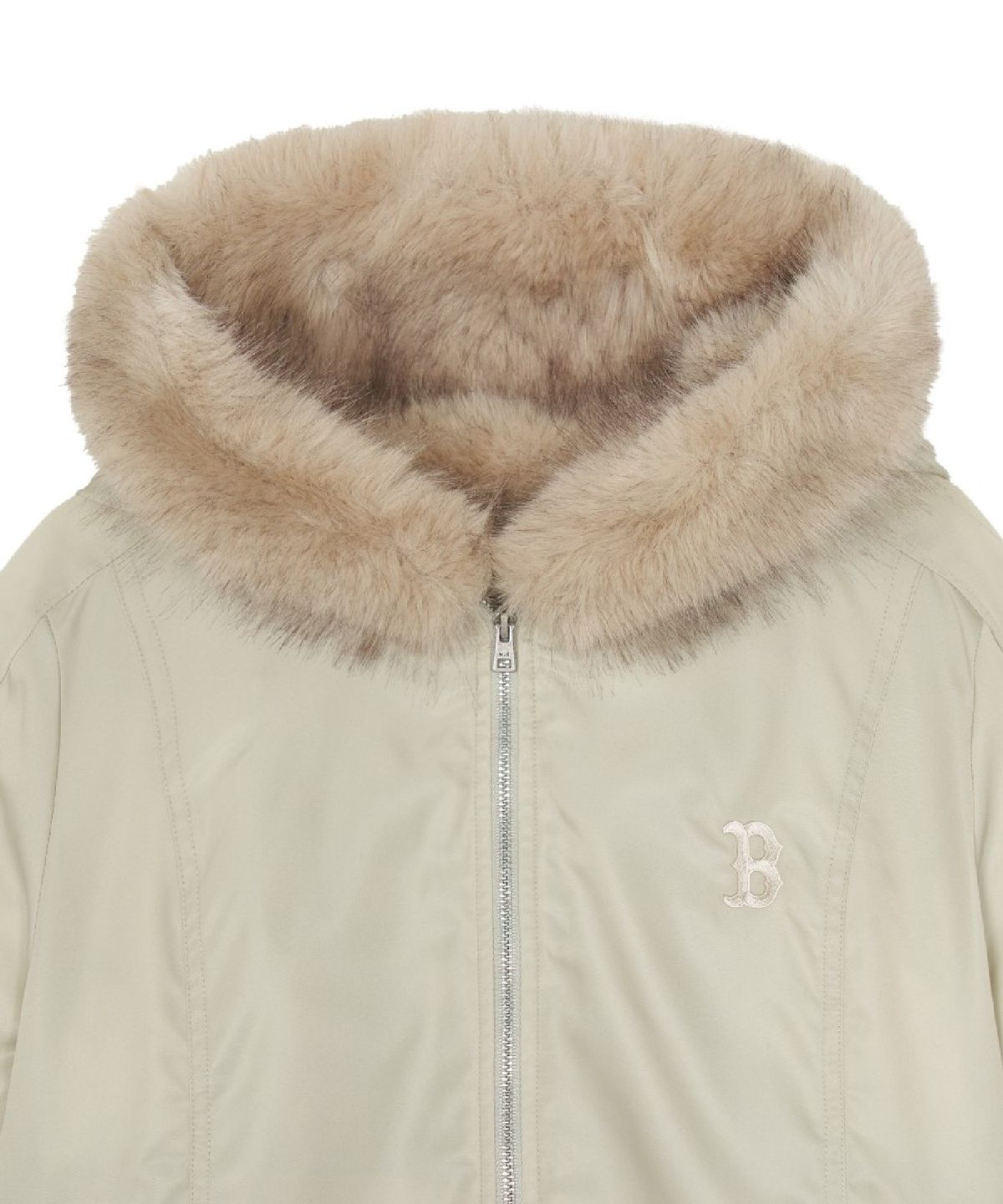 엠엘비(MLB) 여성 페이크 퍼 바시티자켓 BOS (L.Beige)
