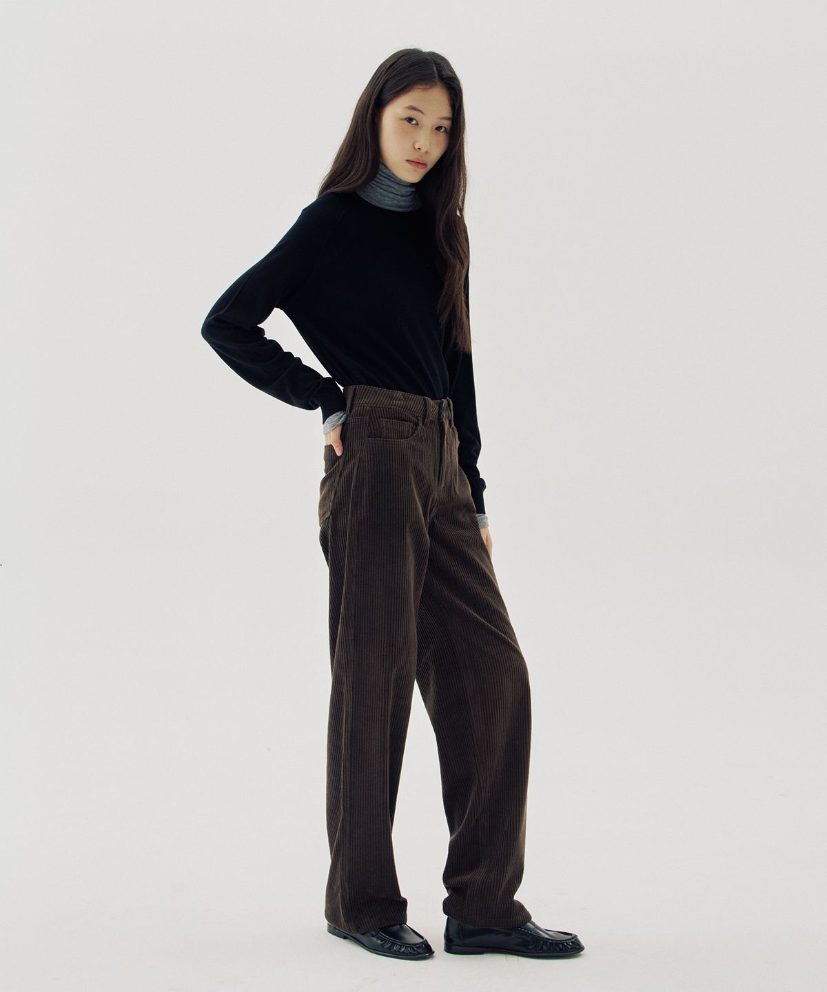 해브 앤 해브(HAVE8HAVE) Steady Mid-Rise Corduroy Pants_2 Color