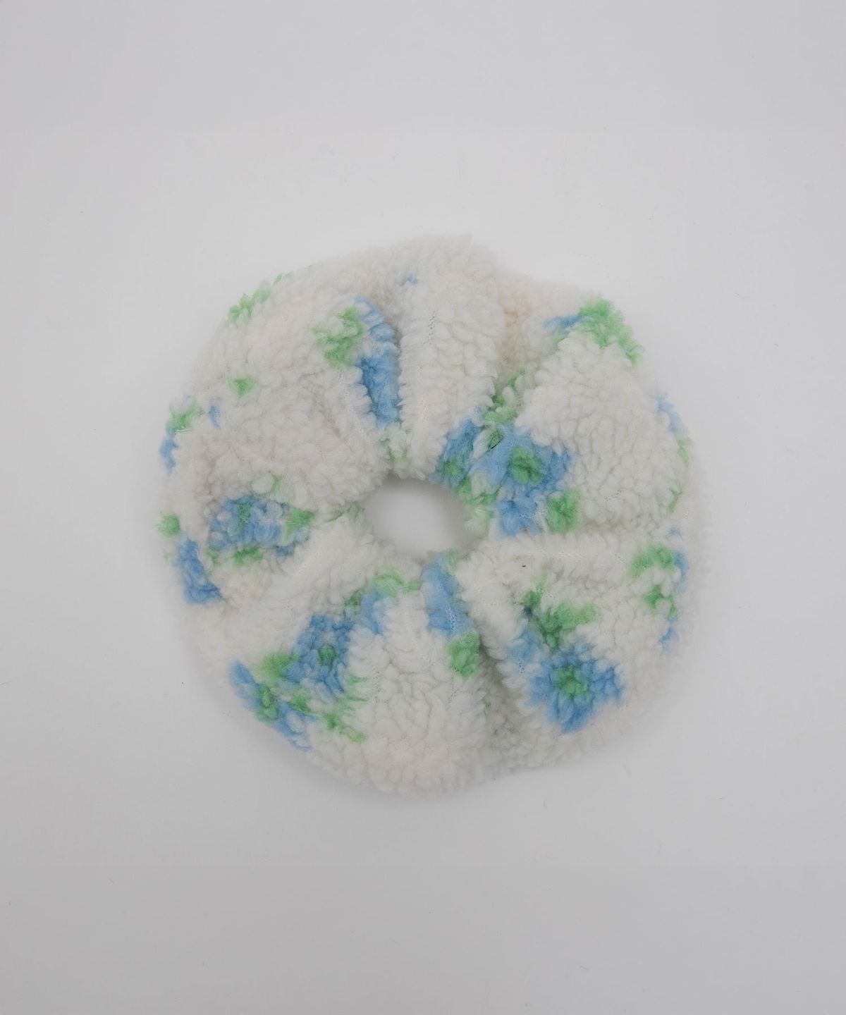 로라로라(ROLAROLA) FLOWER FLEECE SCRUNCHY BLUE