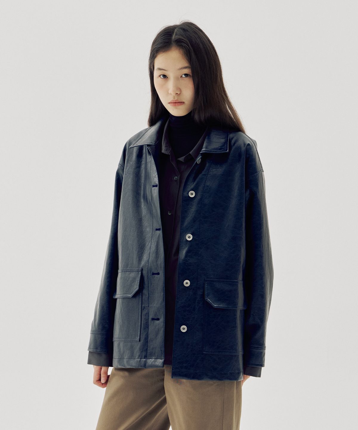 해브 앤 해브(HAVE8HAVE) French Vegan Leather Jacket