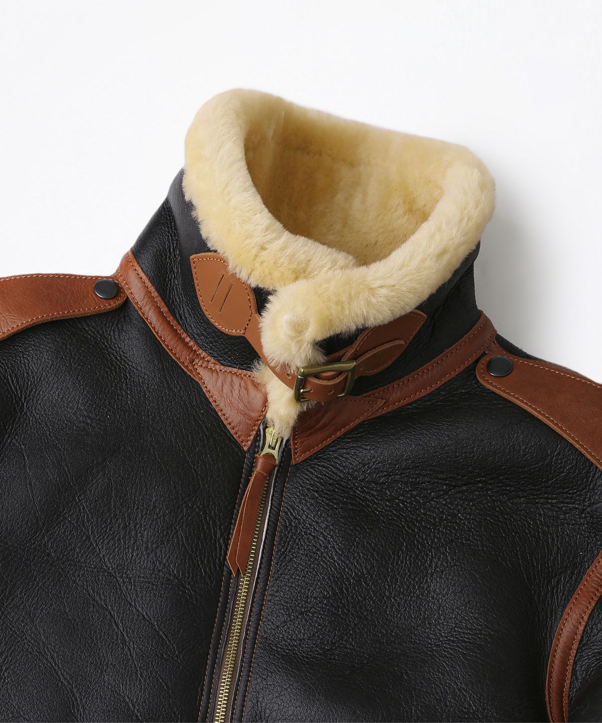 아웃스탠딩(OUTSTANDING) TYPE B-6 MOUTON JACKET_D.BROWN