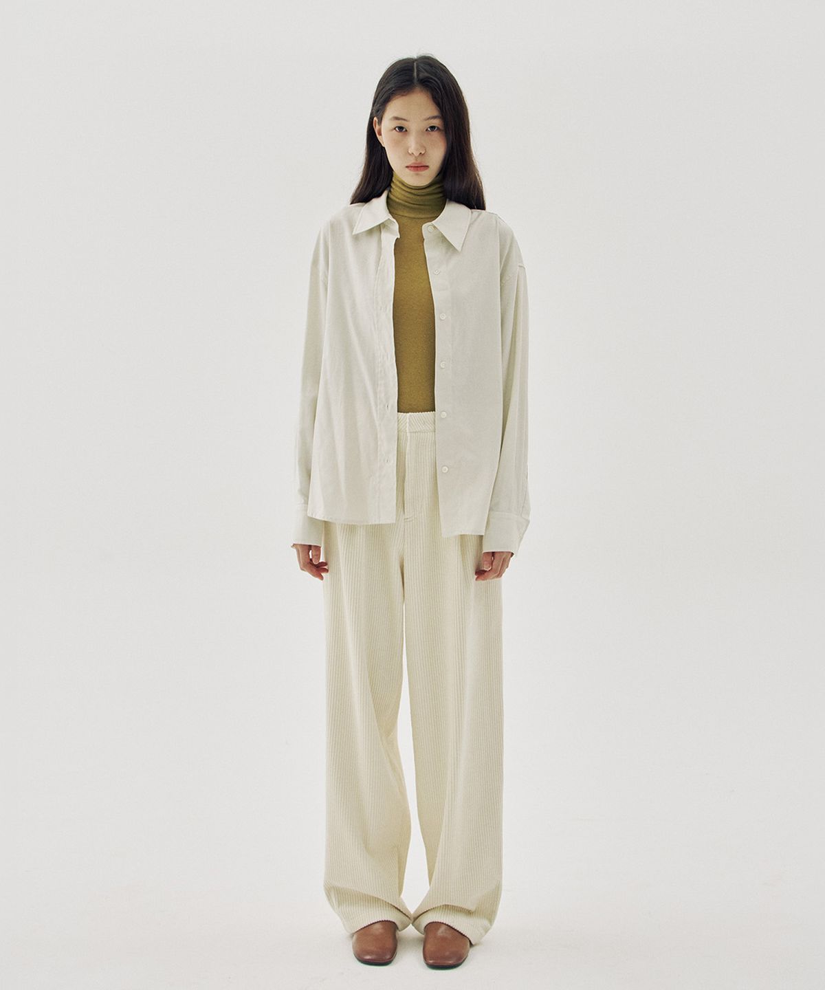 해브 앤 해브(HAVE8HAVE) Camille Silky Supima Cotton Shirts_2 Color