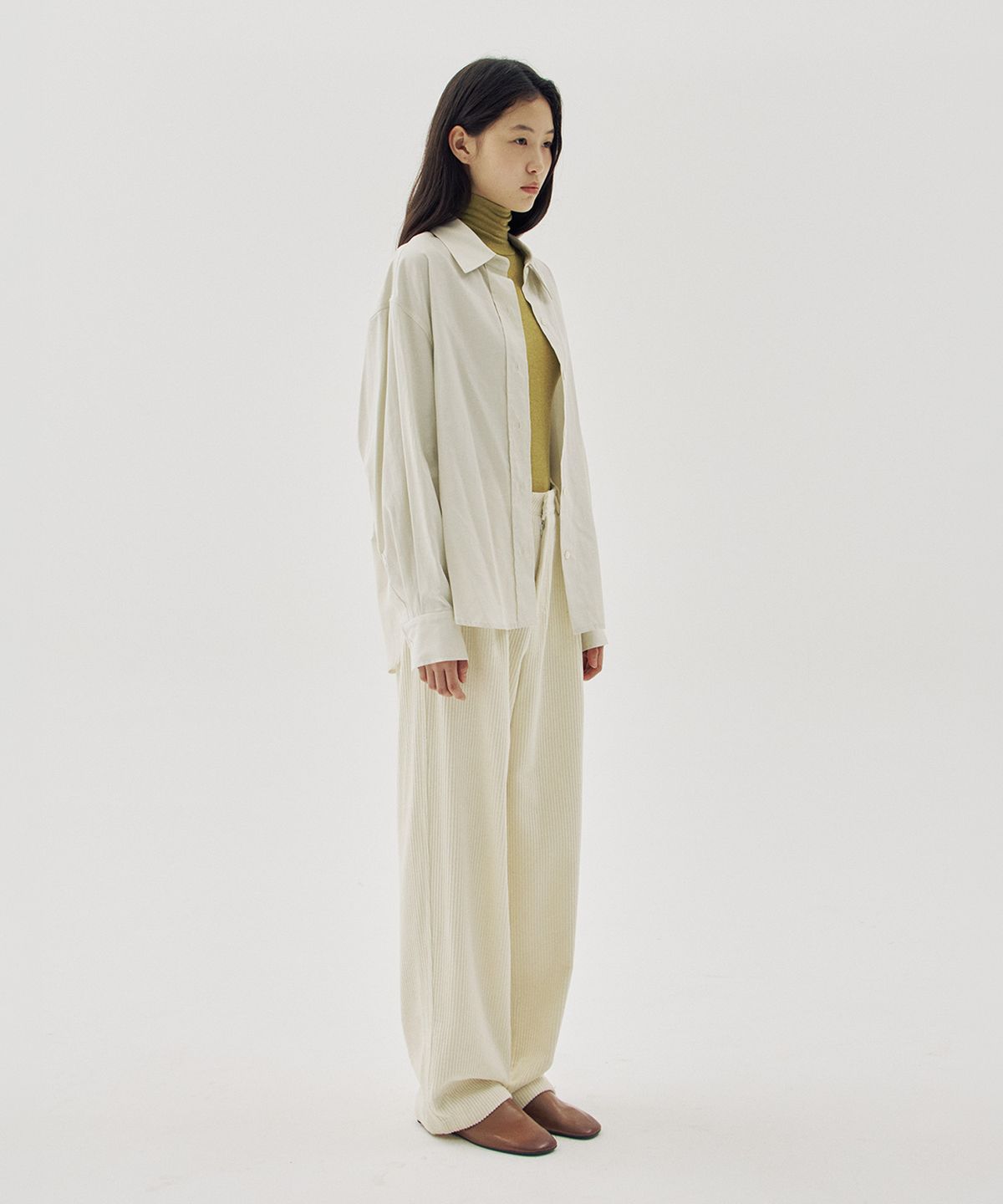 해브 앤 해브(HAVE8HAVE) Camille Silky Supima Cotton Shirts_2 Color