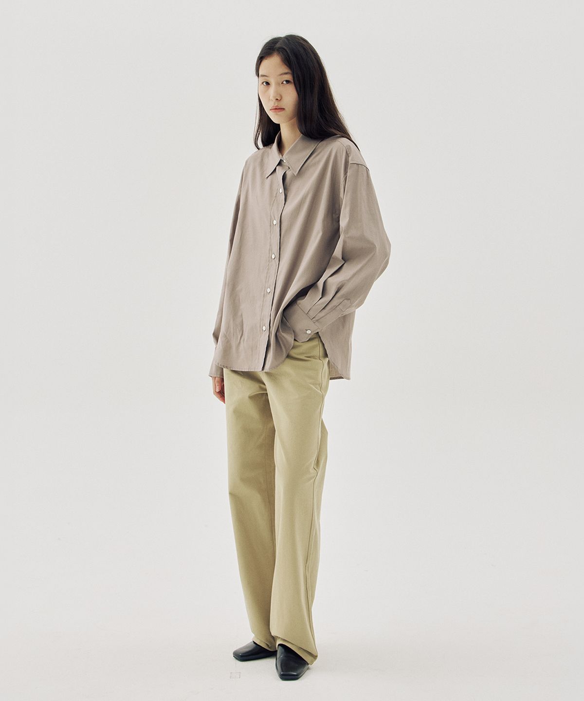 해브 앤 해브(HAVE8HAVE) Camille Silky Supima Cotton Shirts_2 Color